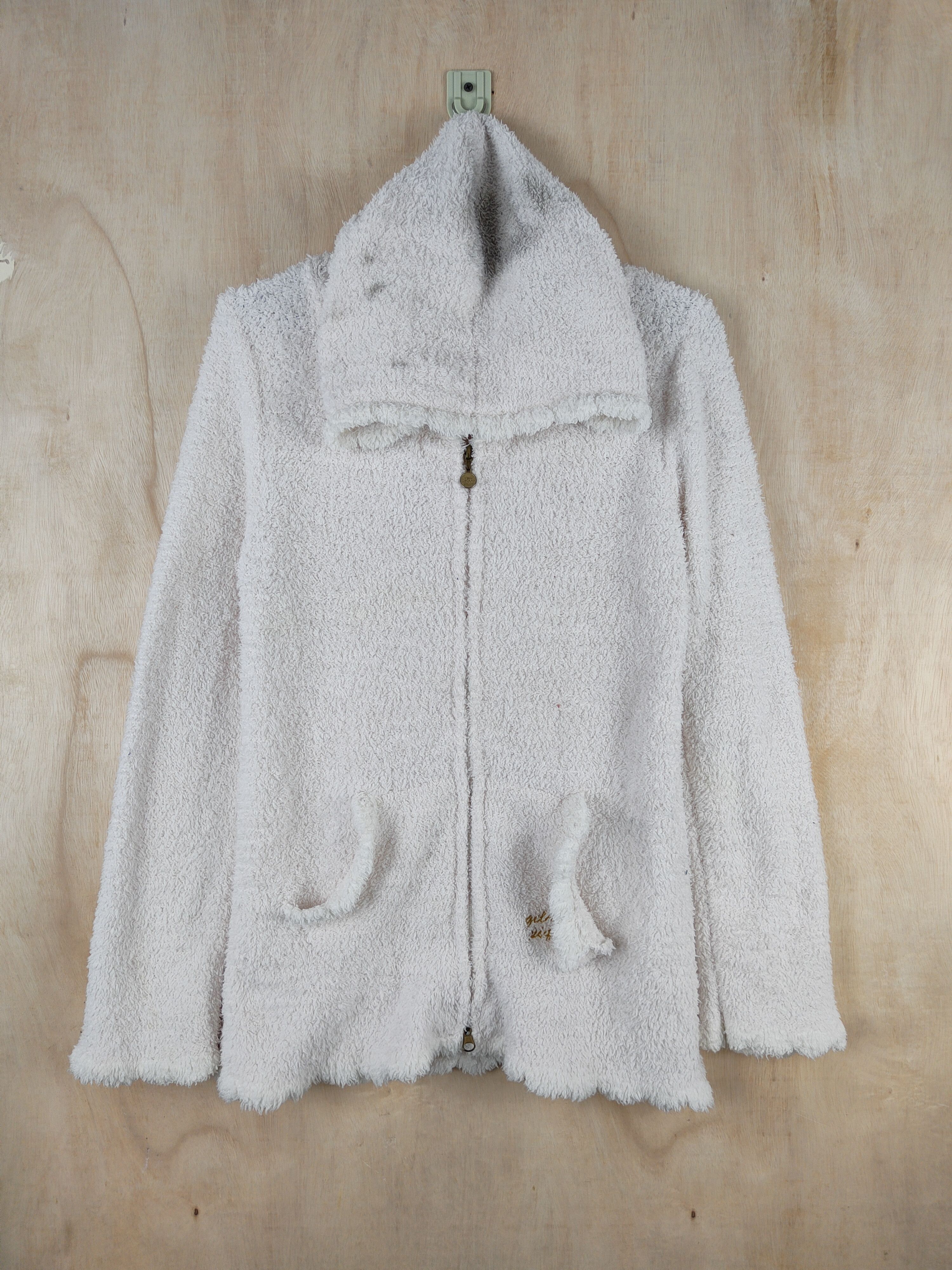 Japanese Brand Gelato Pique White Fur fleece Hoodie Sweaters #S2550 Size S / US 4 / IT 40 - 1 Thumbnail