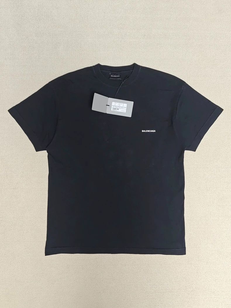 Balenciaga Balenciaga 23ss classic small logo washed short sleeve T-sh Size US M / EU 48-50 / 2 - 1 Thumbnail