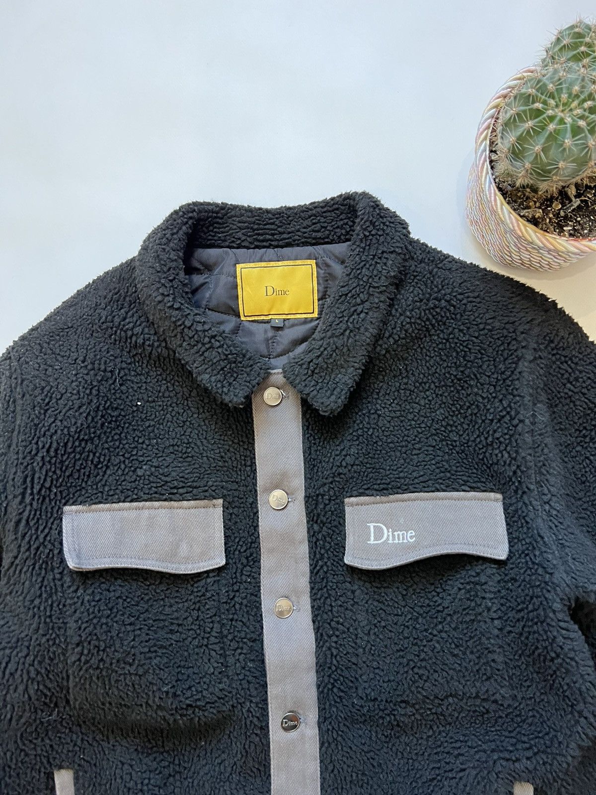 Dime Dime Sherpa Jacket Black Bomber Size US L / EU 52-54 / 3 - 2 Thumbnail
