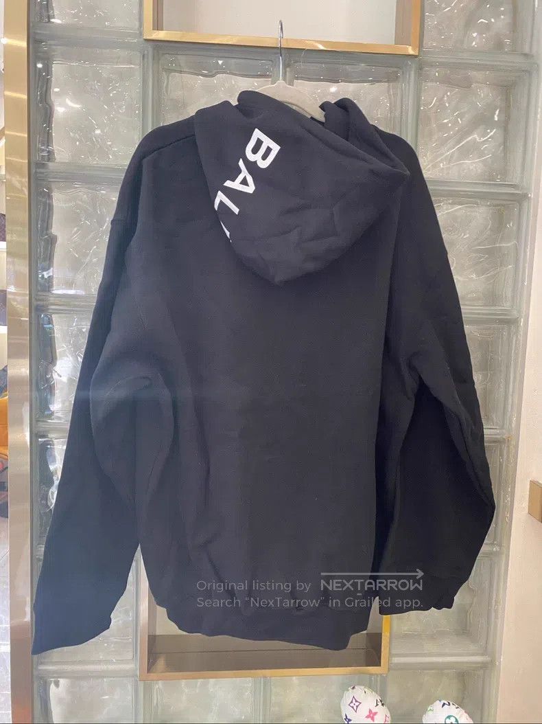 Balenciaga Balenciaga Black Hoodie with Logo Size US M / EU 48-50 / 2 - 2 Thumbnail