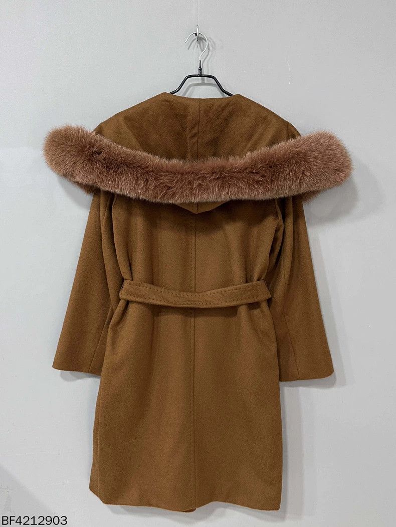 Max Mara Max Mara Wool coat with fur collar Size L / US 10 / IT 46 - 3 Thumbnail