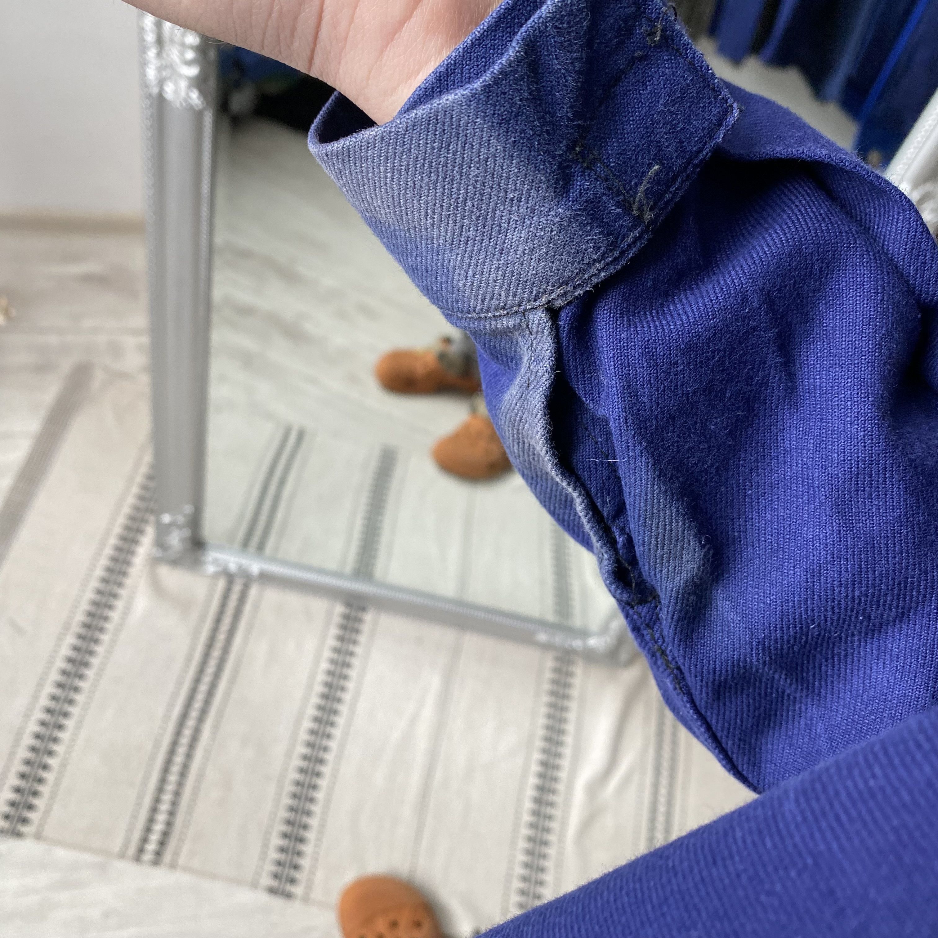 Le Laboureur Vintage 80s Faded Sanfor French Chore jacket Work le mont Size US M / EU 48-50 / 2 - 3 Thumbnail