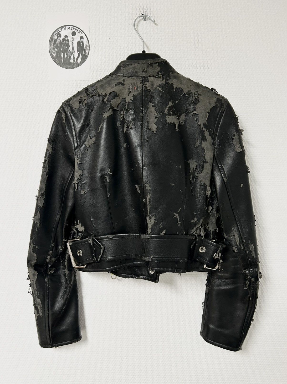 Balenciaga 2017 1/1 Sample Distressed Leather Biker Jacket Size US XS / EU 42 / 0 - 2 Thumbnail