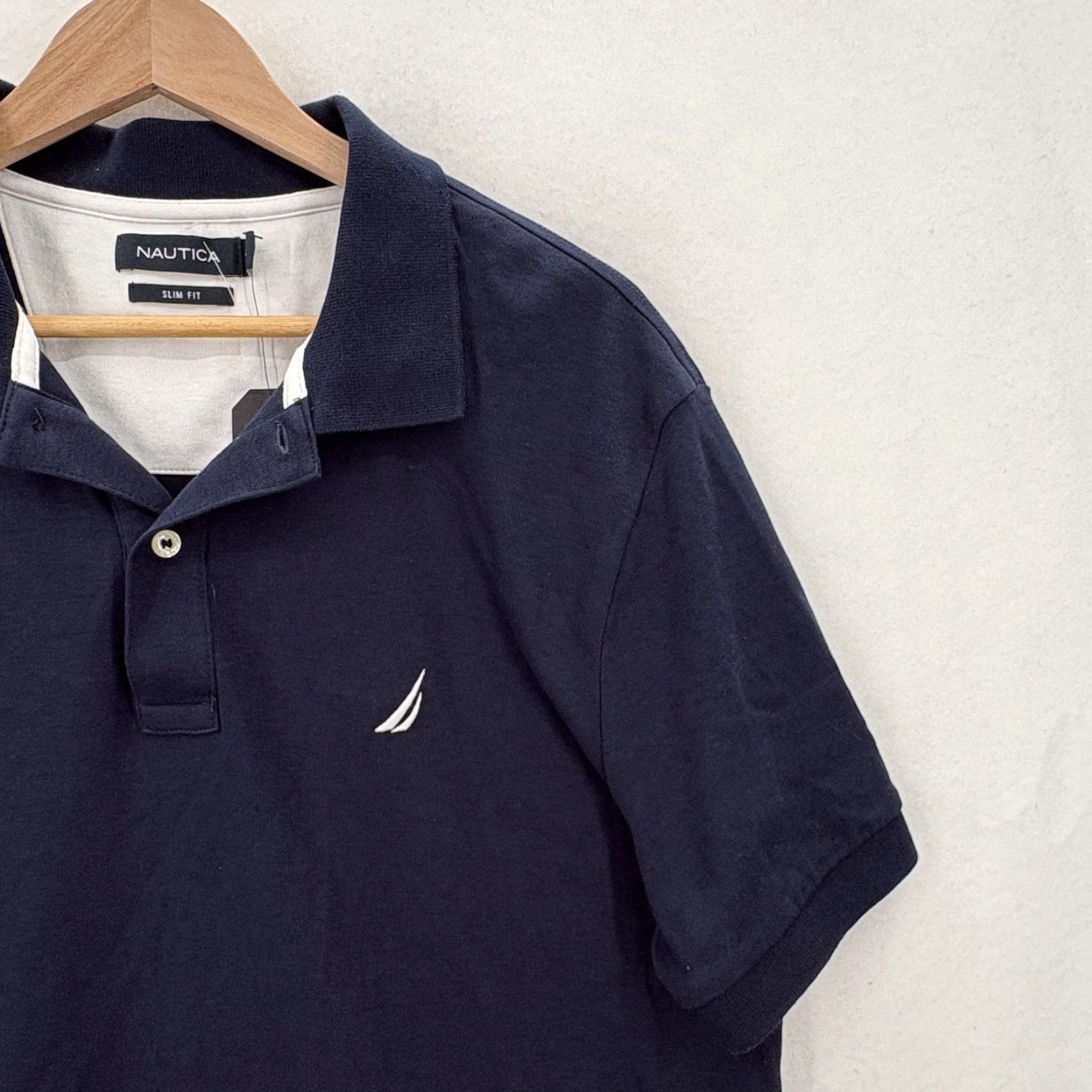 Nautica Nautica Polo Shirt Mens XL Navy Slim Fit 100% Cotton Short Sleeve Logo Casual Size US XL / EU 56 / 4 - 2 Thumbnail