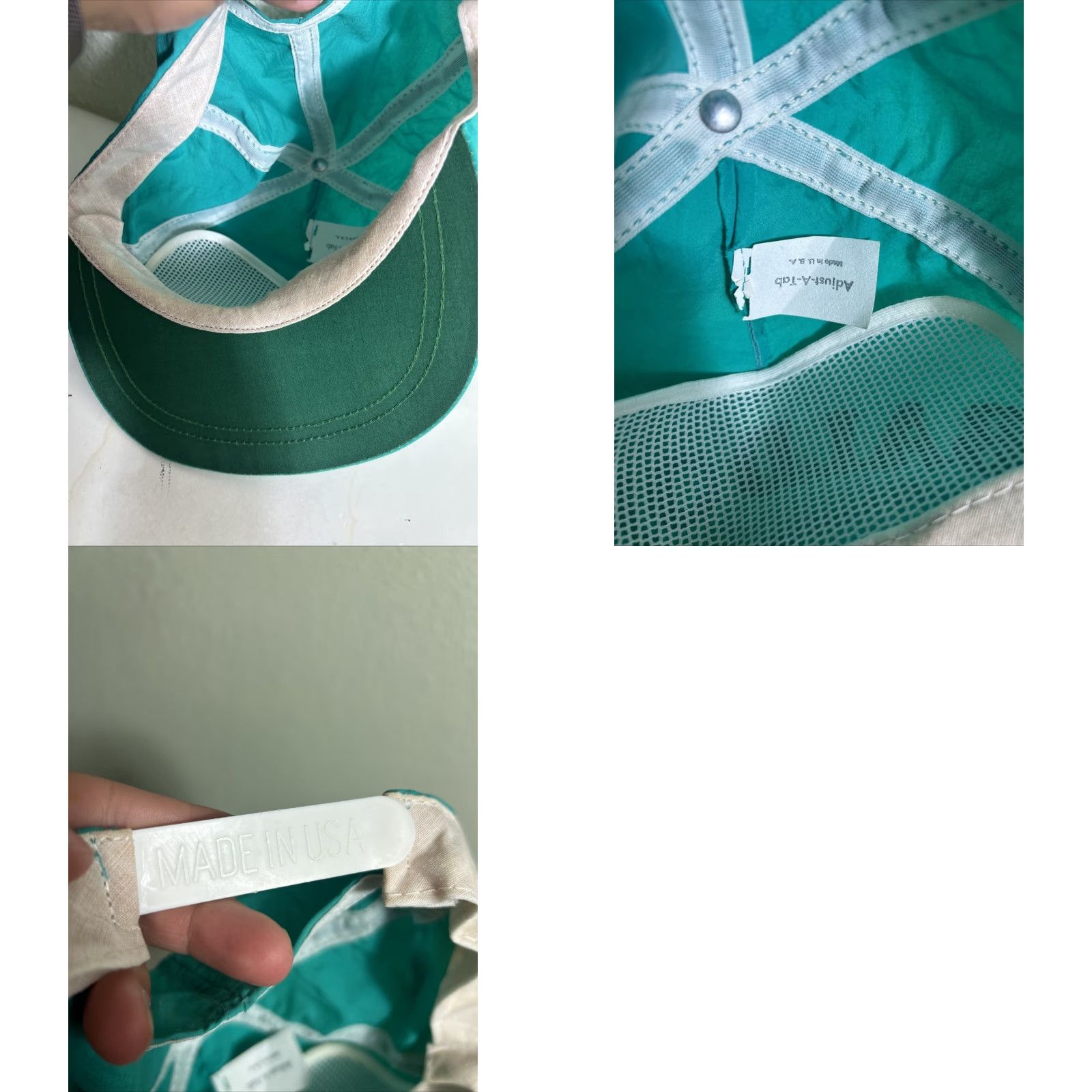 Altea VINTAGE Adjust A Tab Hat Teal SnapBack Made In USA Adjustable Men One Size Green USA Hat Mens Size ONE SIZE - 9 Thumbnail