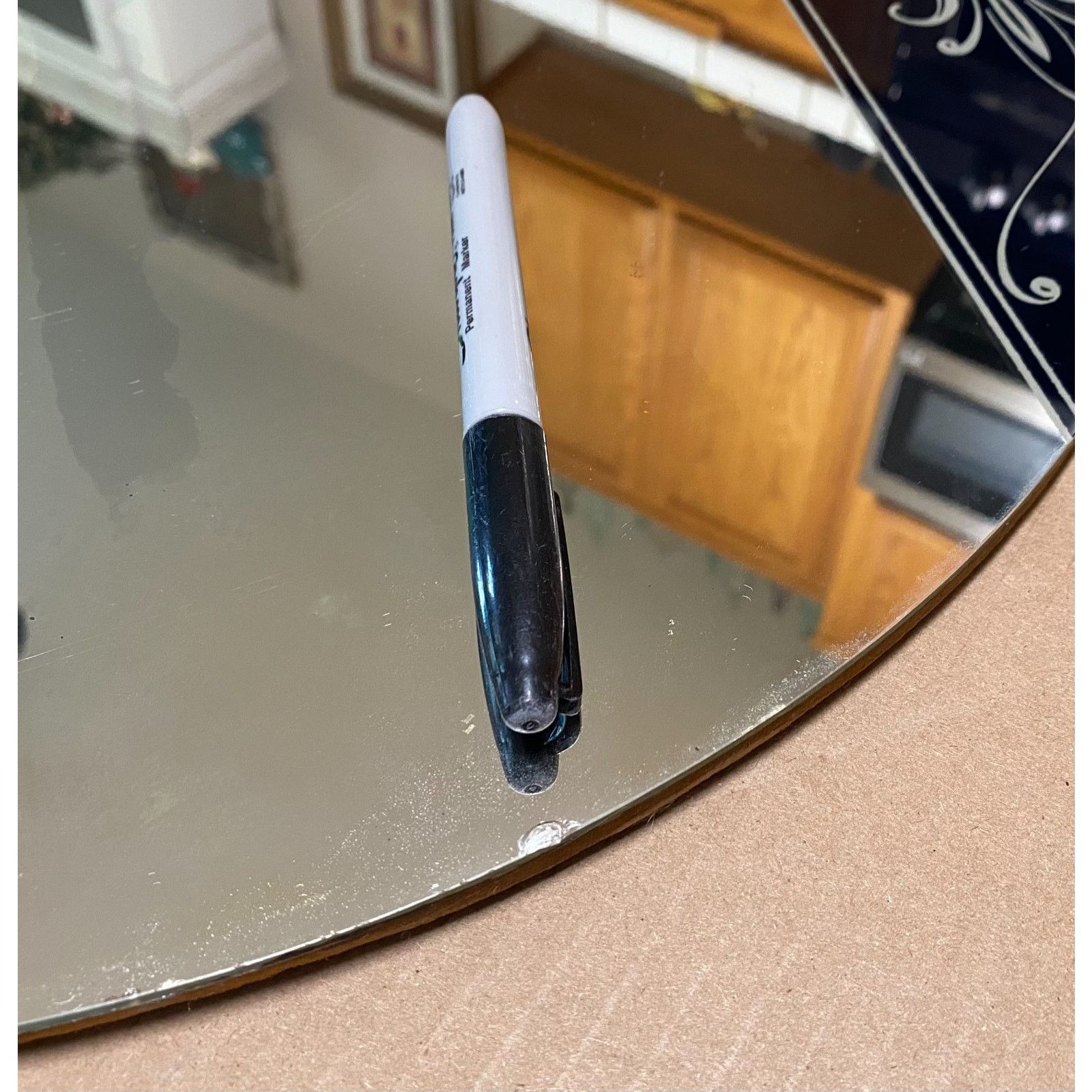 The Unbranded Brand Art Deco Wall Mirror Vintage Victorian Hollywood Regency 20” Size ONE SIZE - 3 Thumbnail