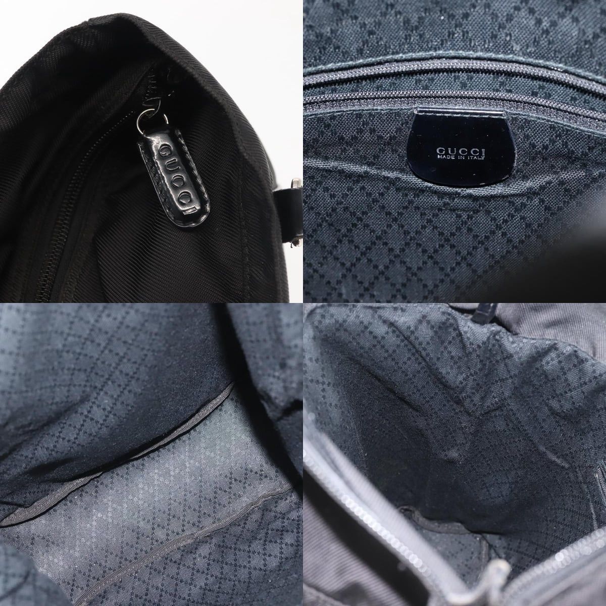 Gucci GUCCI Bamboo Handbag Nylon Black Silver 000 1998 000 1998 Size ONE SIZE - 11 Thumbnail