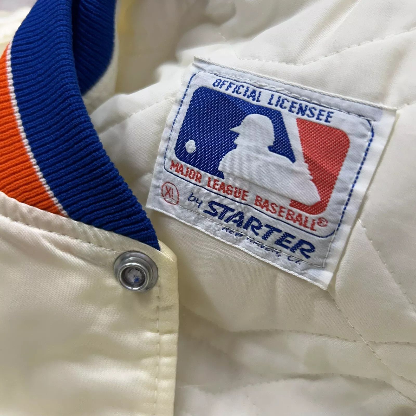 MLB × Starter × Vintage ARE VTG 90s MLB NEW YORK METS SATIN JACKET MADE IN USA Size US XL / EU 56 / 4 - 4 Thumbnail