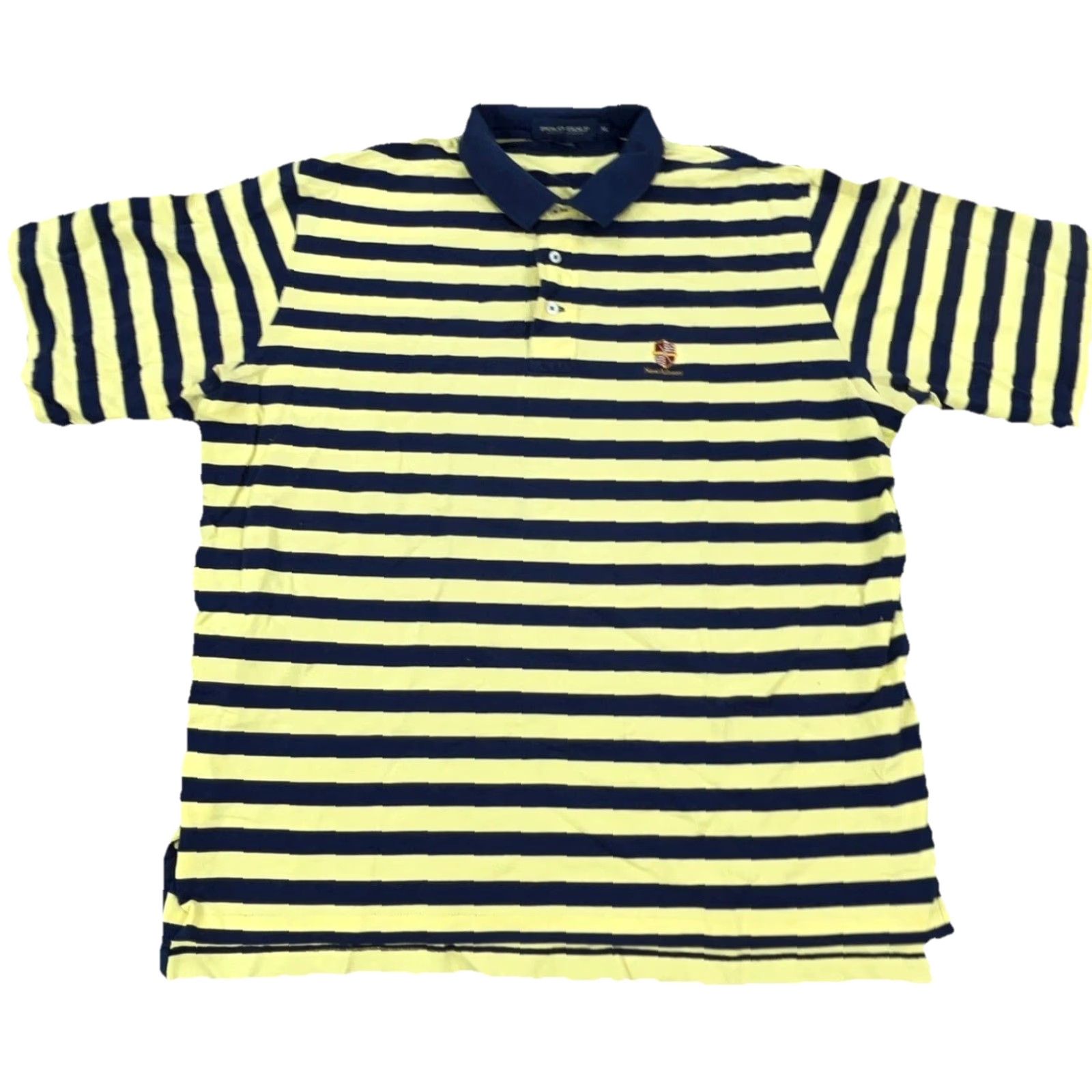 Ralph Lauren Ralph Lauren Polo Golf Shirt Men XL Striped Yellow Blue New Albany Crest Golf Club Polo Shirt Men XL Yellow Blue Striped New Albany Crest Golf Club Size US XL / EU 56 / 4 - 2 Thumbnail