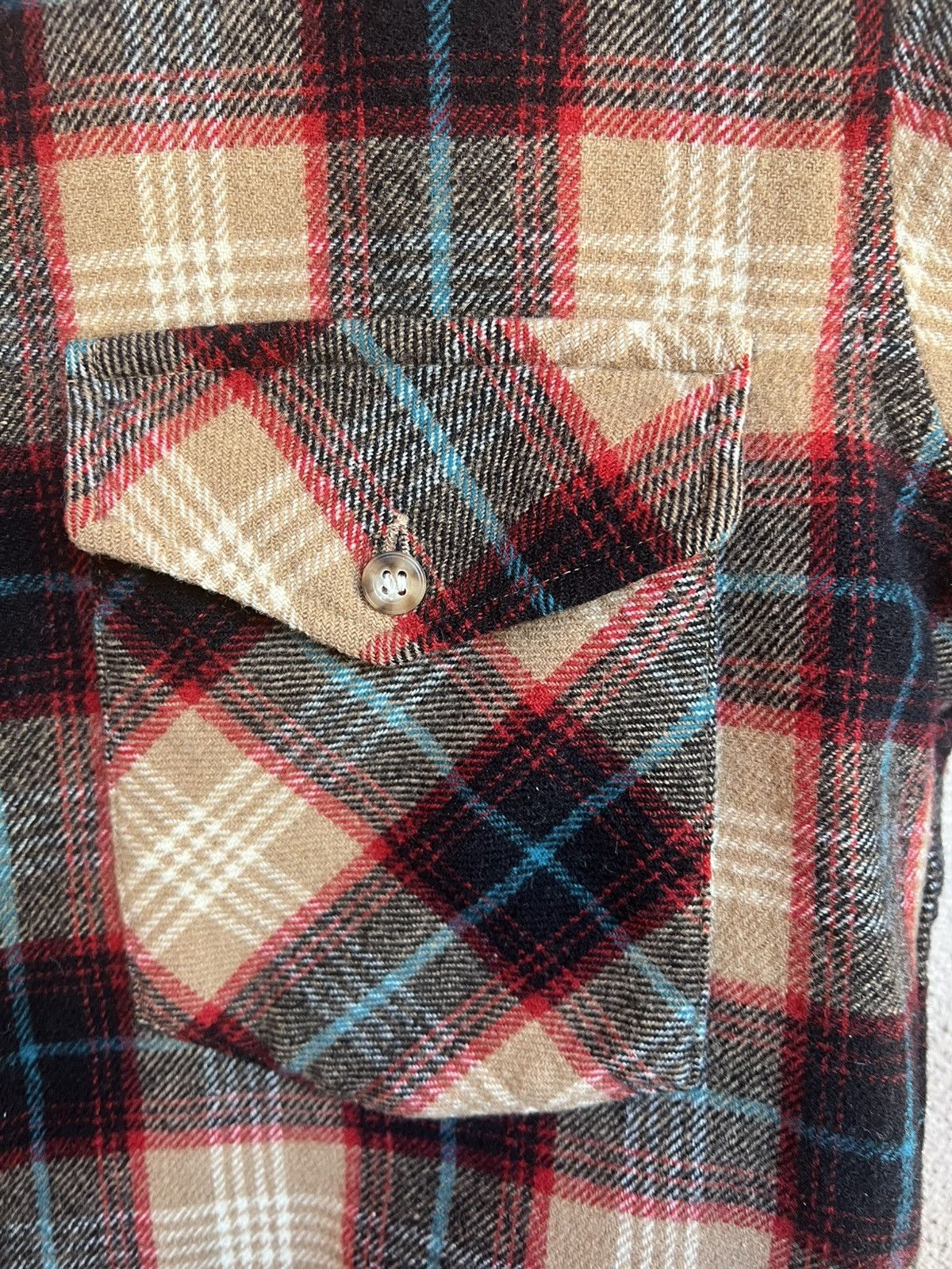 Pendleton Vintage 50's Pendelton plaid flannel long sleeve shirt Size US S / EU 44-46 / 1 - 7 Thumbnail