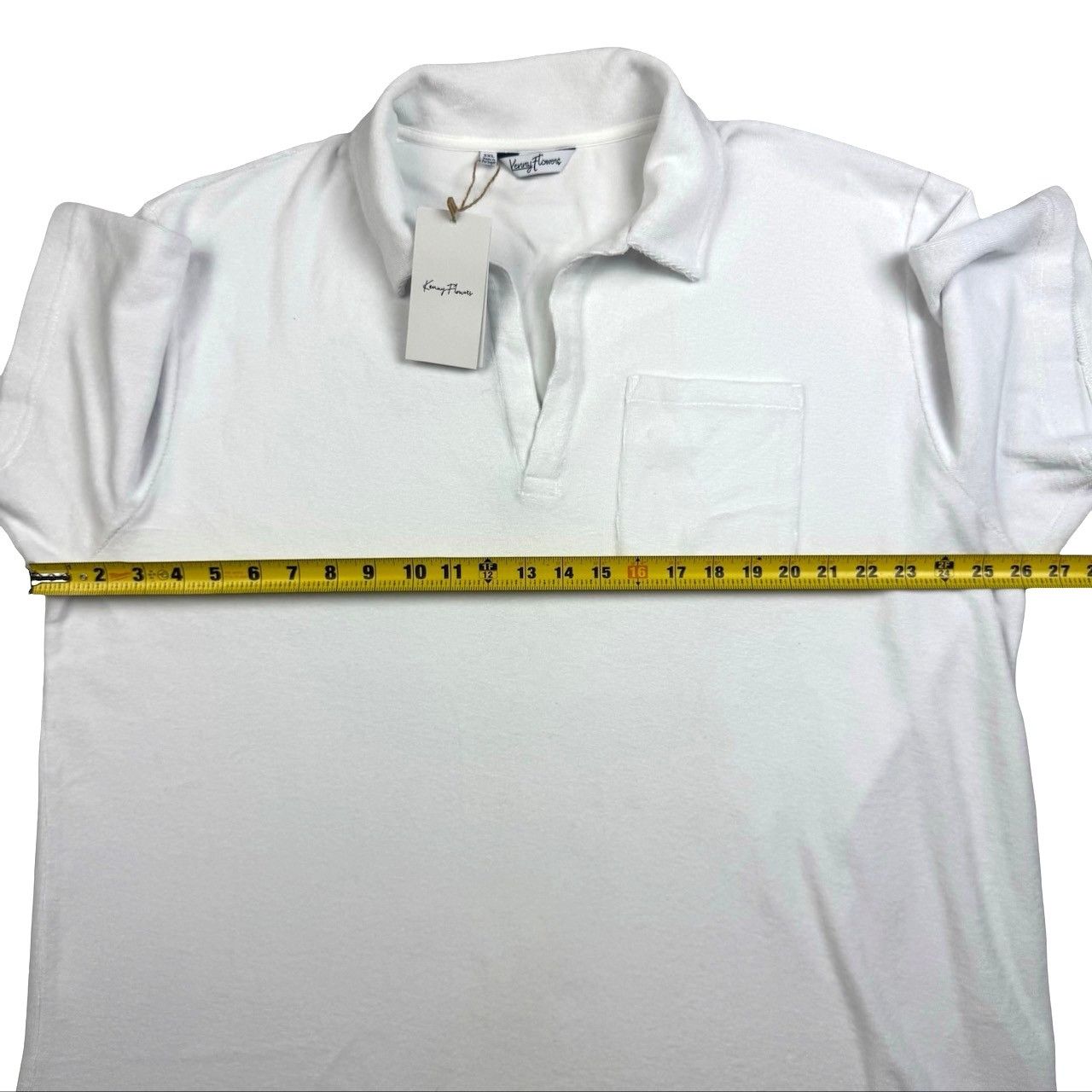 Kenny Flowers NEW Kenny Flowers Men's Terry Cloth Pocket Polo Shirt White Size US XXL / EU 58 / 5 - 6 Thumbnail