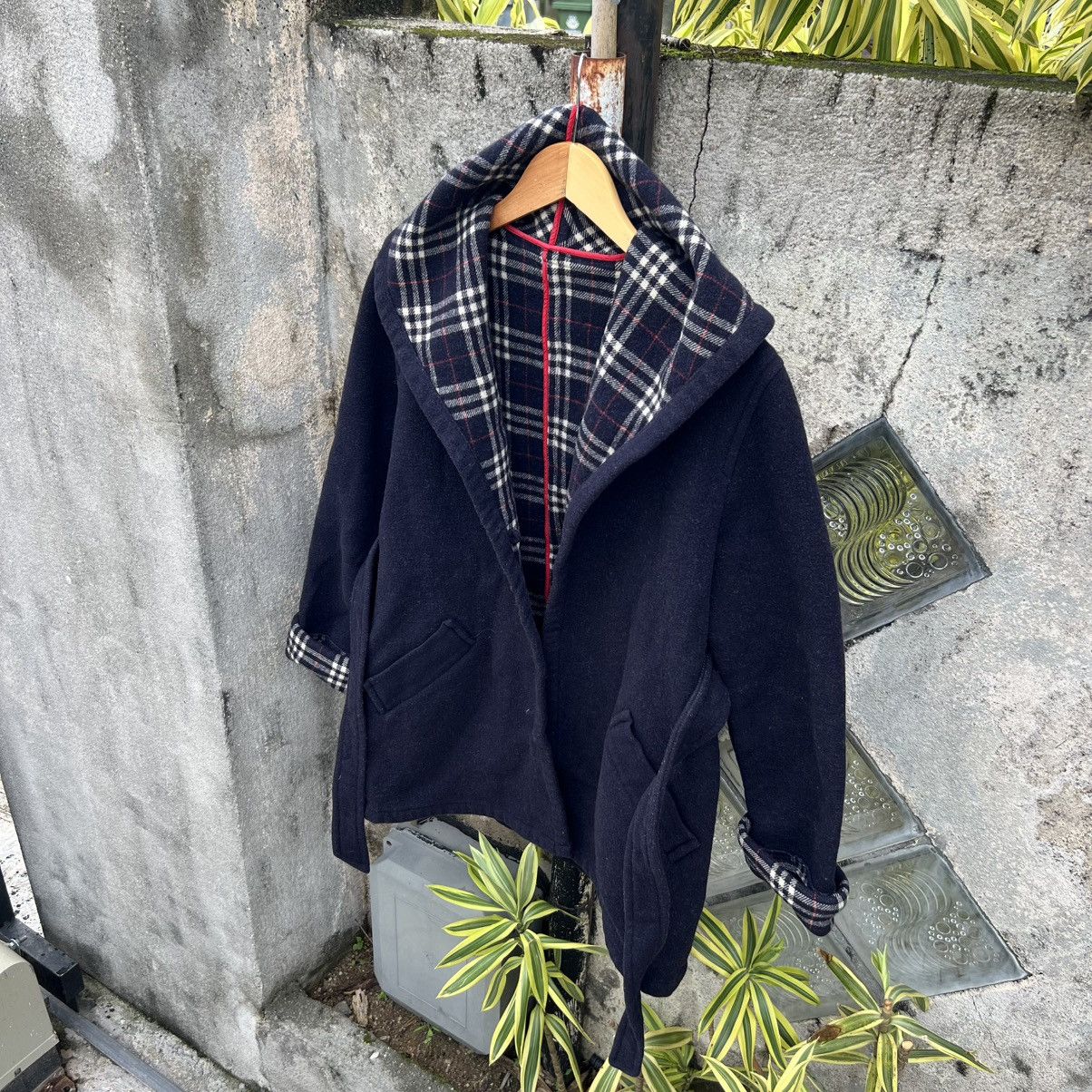 Burberry “BURBERRY” WOOL LONG COAT JACKET Size M / US 6-8 / IT 42-44 - 3 Thumbnail