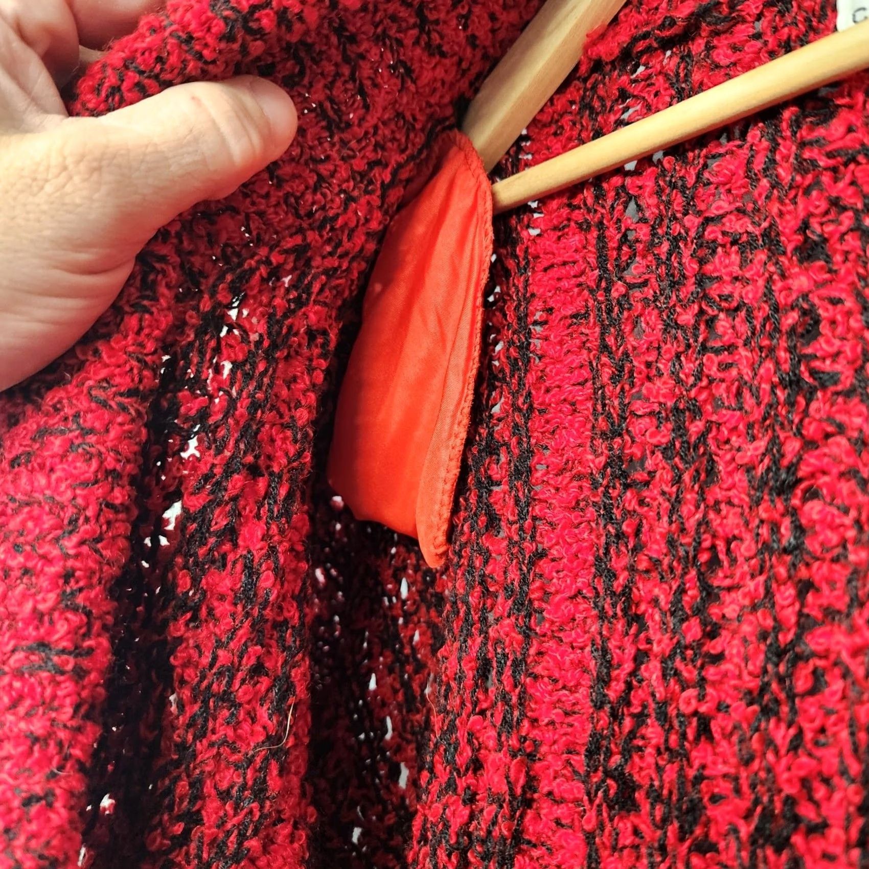 Vintage VINTAGE Western Connection Sweater Duster Cardigan Womens Medium Acrylic Oversize Thick Red Long Sleeve Fall Winter Size M / US 6-8 / IT 42-44 - 7 Thumbnail