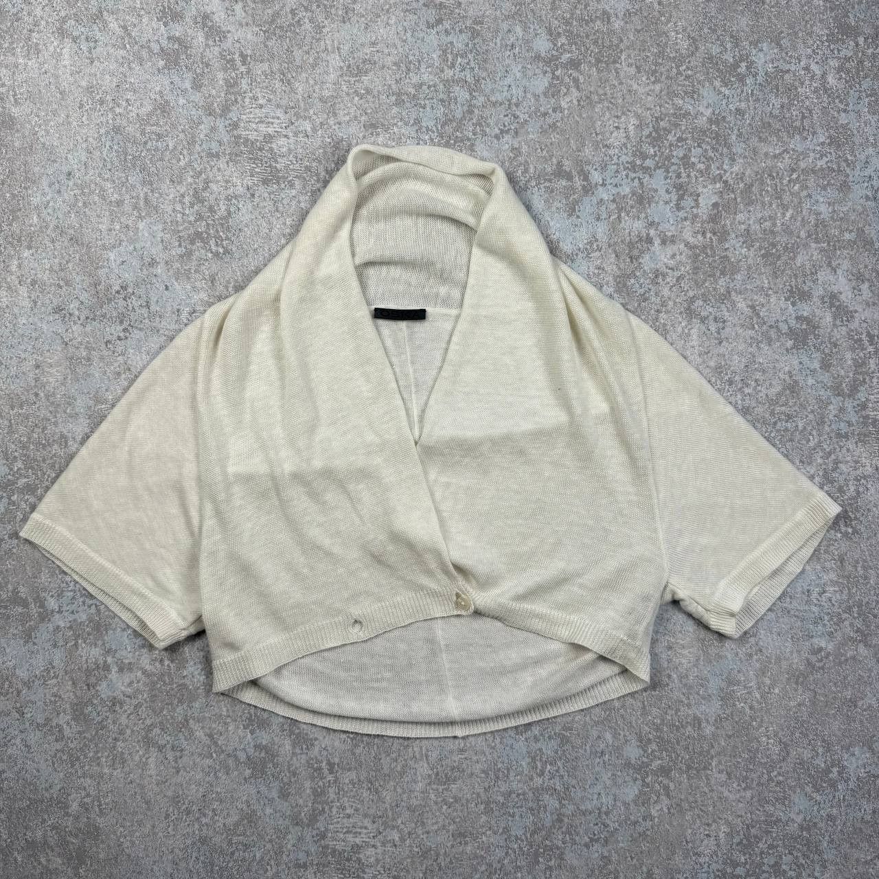 OSKA Oska Bolero Shrug Knit White Cardigan Size XS / US 0-2 / IT 36-38 - 3 Thumbnail