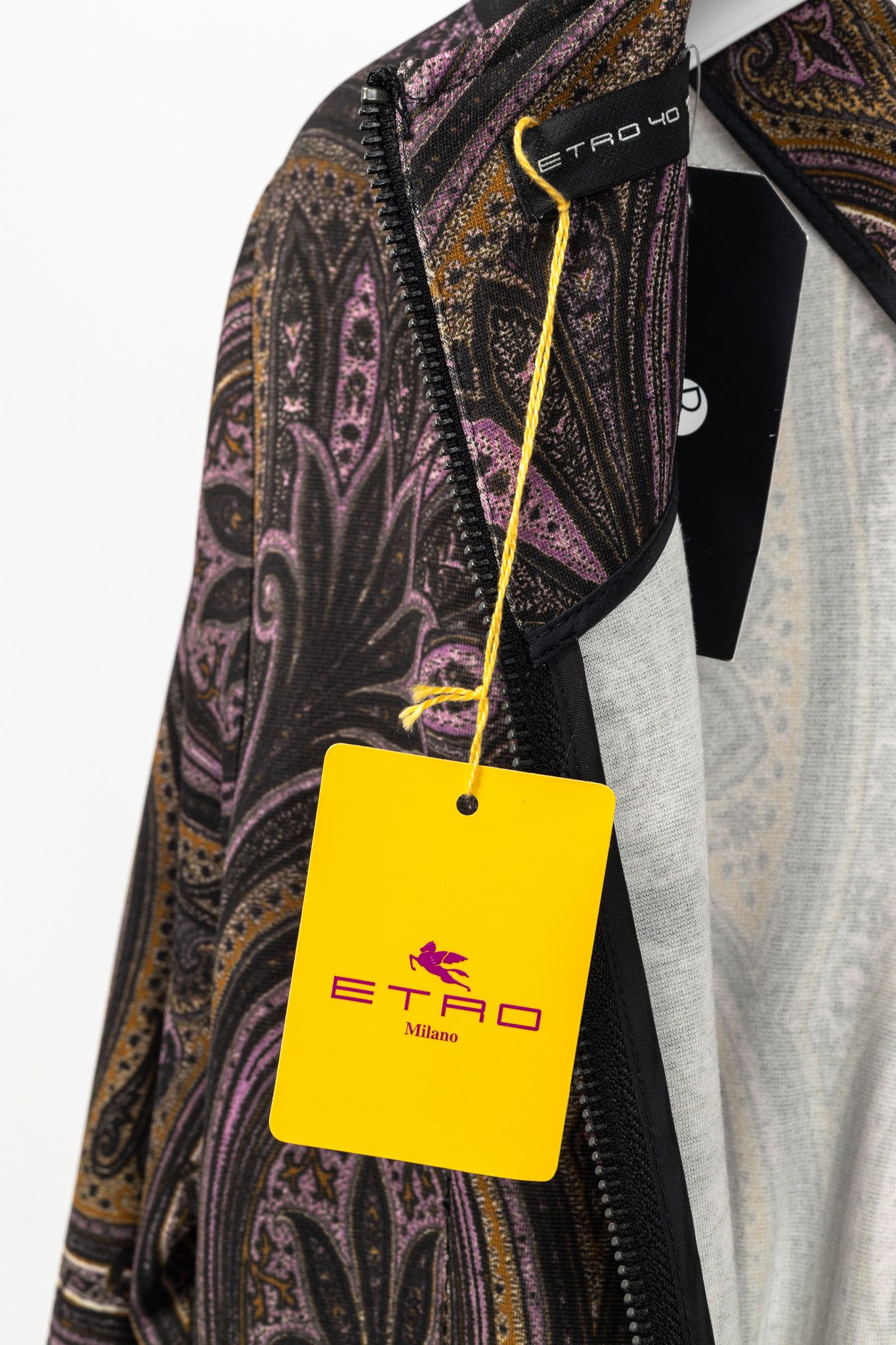 Etro Etro Purple & Black Paisley & Floral Jersey Midi Dress Size S / US 4 / IT 40 - 8 Thumbnail