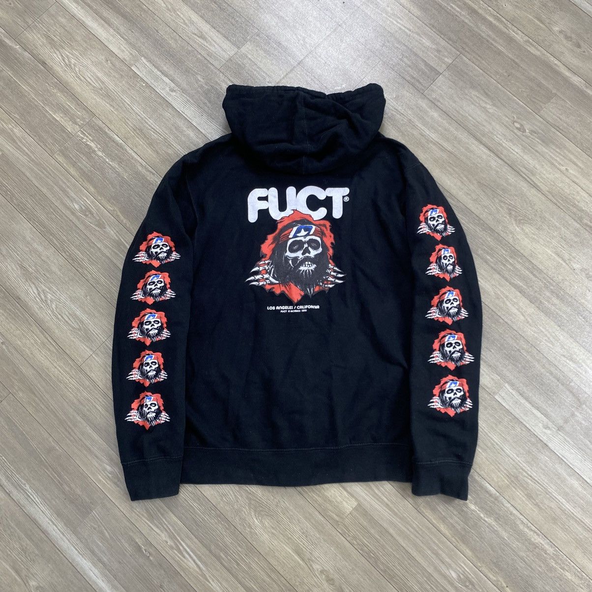 FUCT 2000s FUCT Bones Tapped Logo Skateboarding Zip Hoodie Size US S / EU 44-46 / 1 - 1 Thumbnail