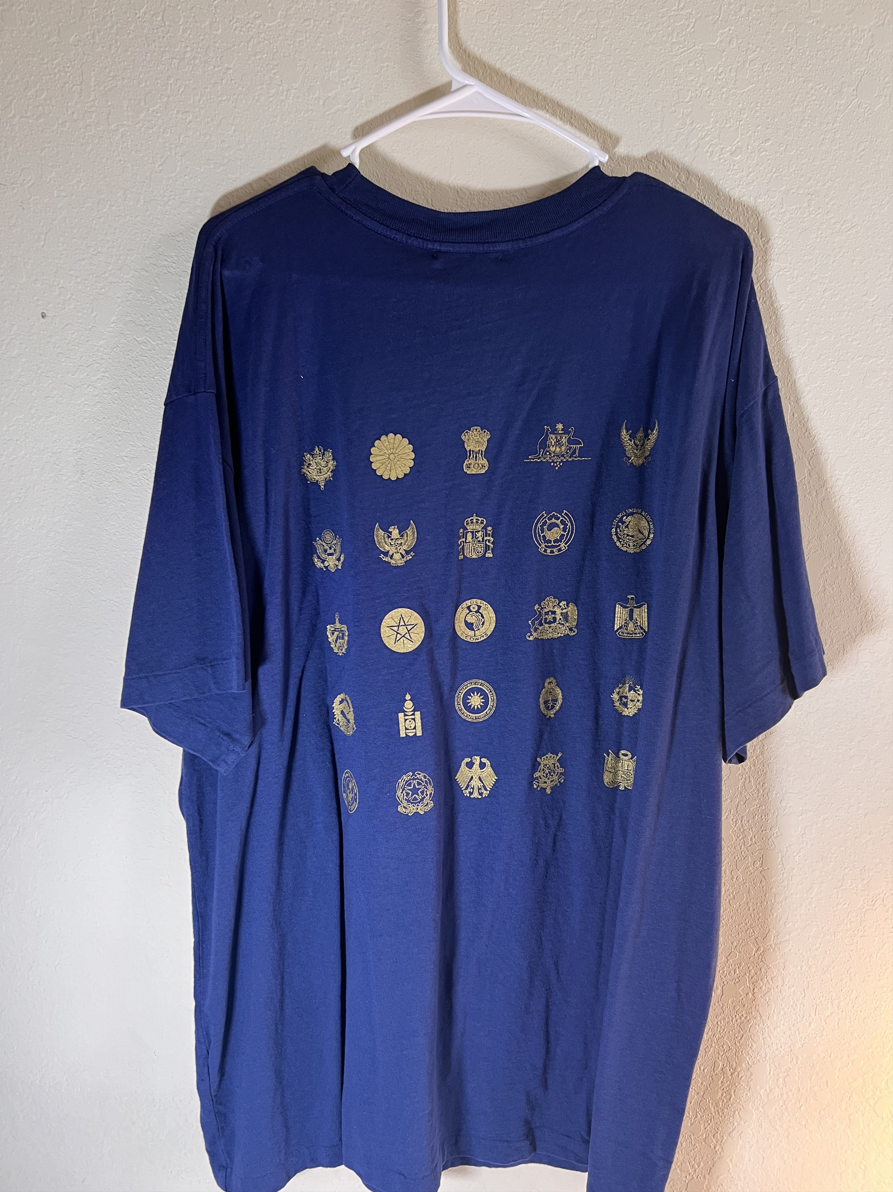 John Elliott John Elliott Men's US XL Global Entry University Tee Navy Size US XL / EU 56 / 4 - 6 Thumbnail