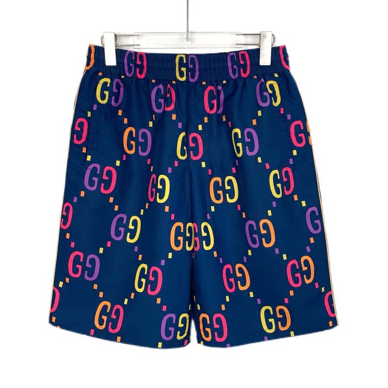Gucci Color-blocking double G full-print elastic waist shor