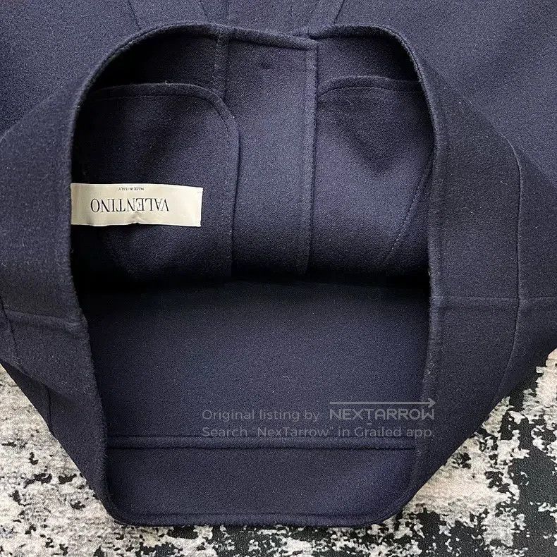 Valentino Valentino Navy blue logo wool cashmere jacket Size US M / EU 48-50 / 2 - 3 Thumbnail