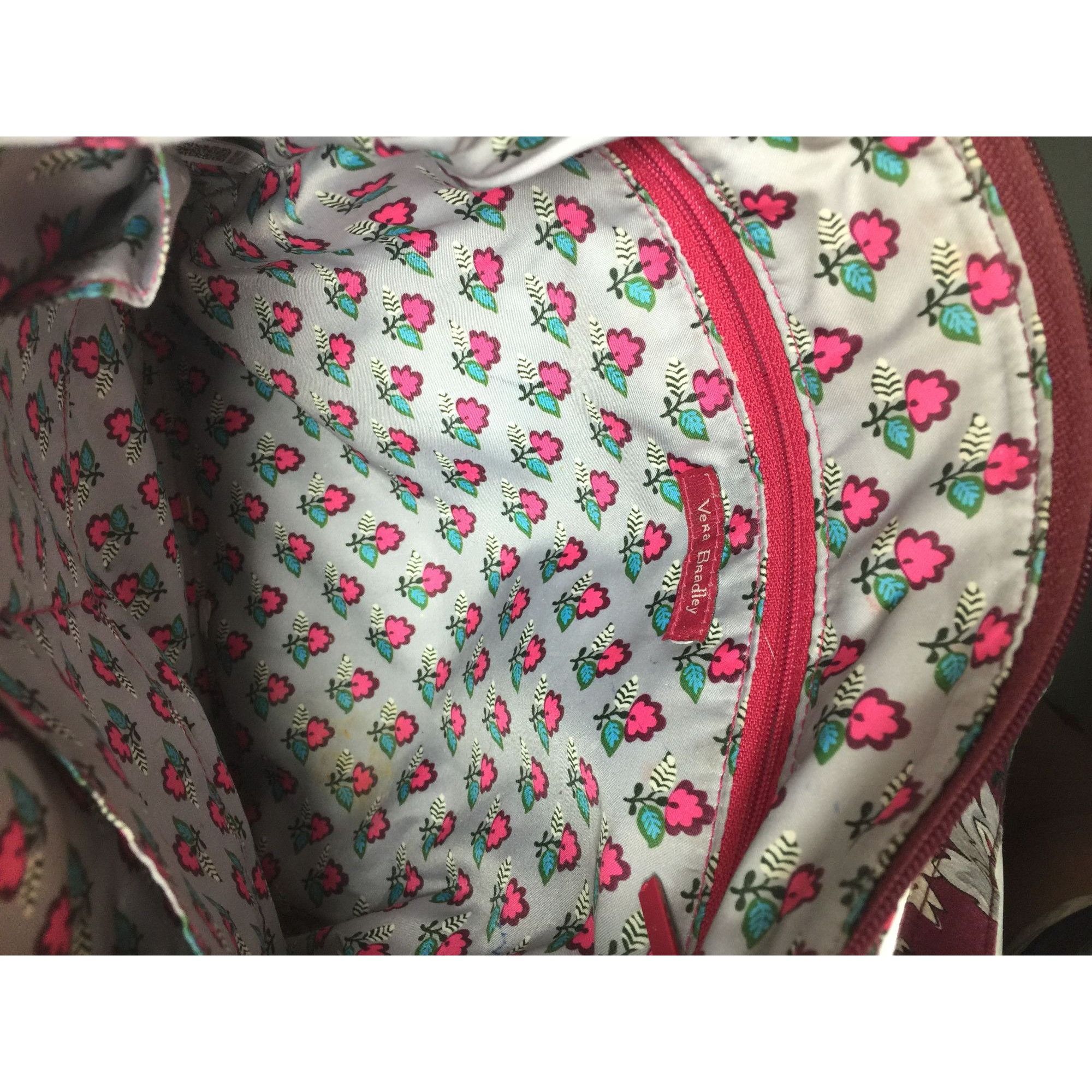 Vera Bradley Women's Vera Bradley Bordeaux Blooms Crossbody Quilted Purse Size ONE SIZE - 9 Thumbnail