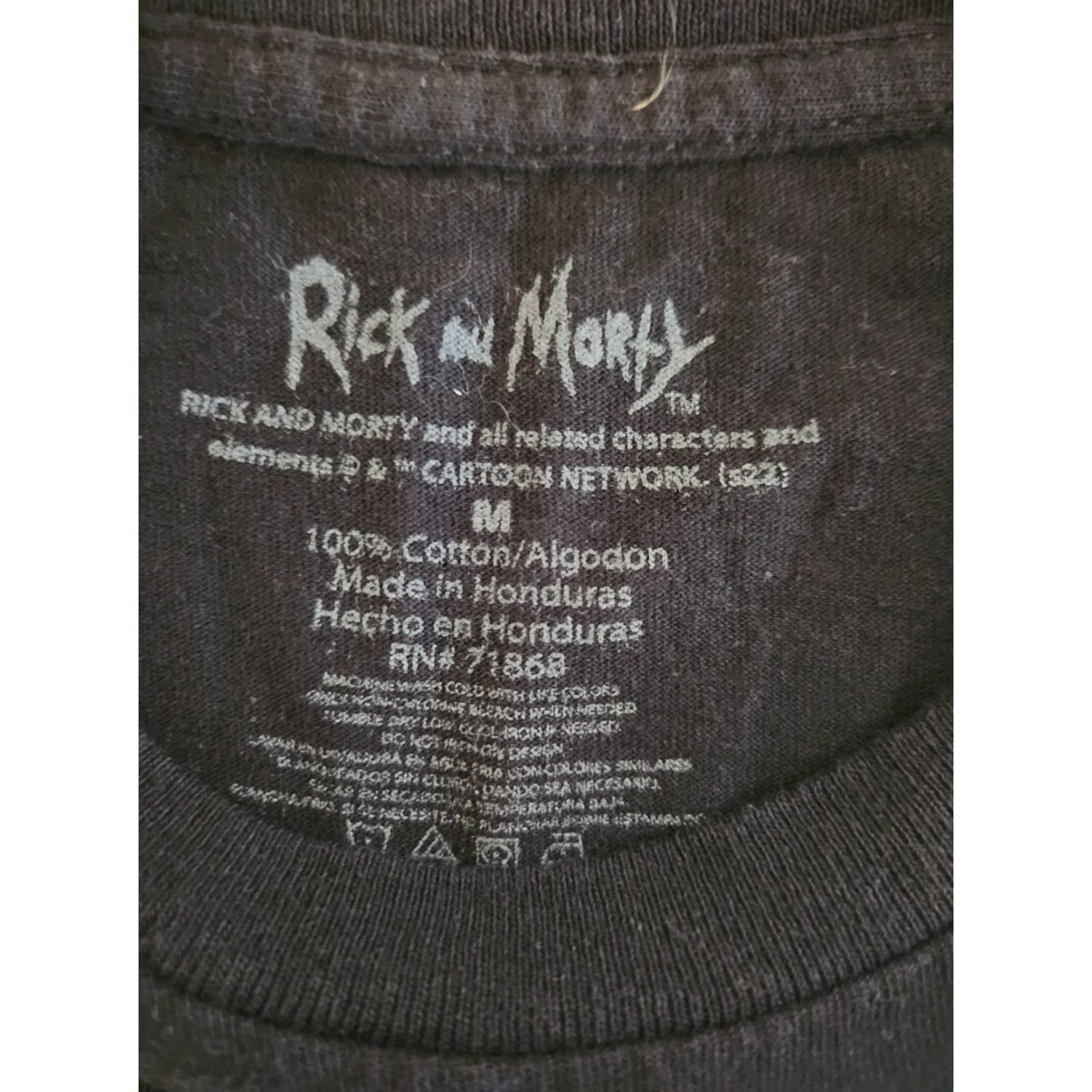 Pinko Rick and Morty Windowpane Tee T-Shirt Mens M Black Neon Pink Shirt Size US M / EU 48-50 / 2 - 2 Thumbnail