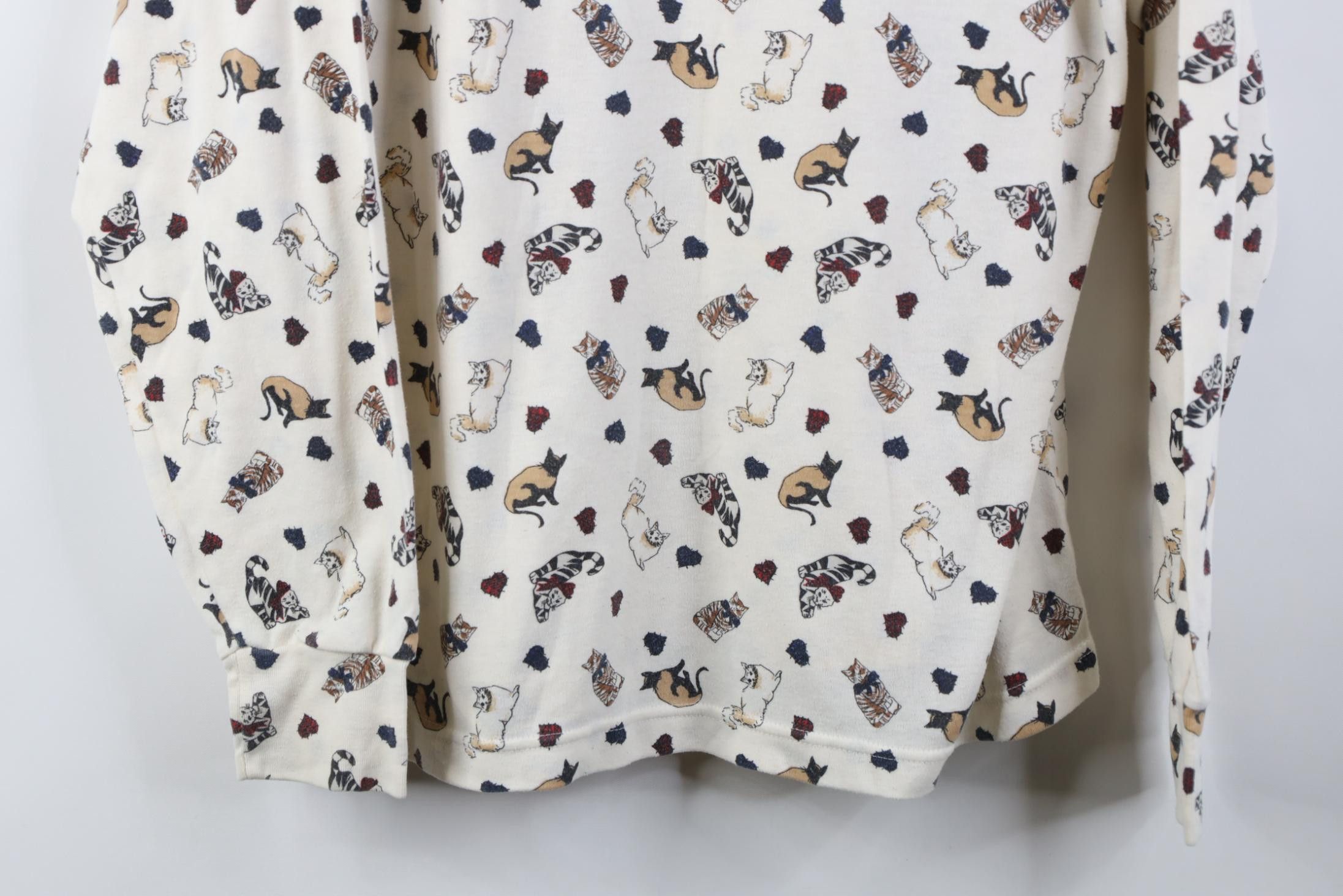 Vintage Vintage 90s Streetwear Cat Kitten All Over Print T-Shirt Size M / US 6-8 / IT 42-44 - 3 Thumbnail