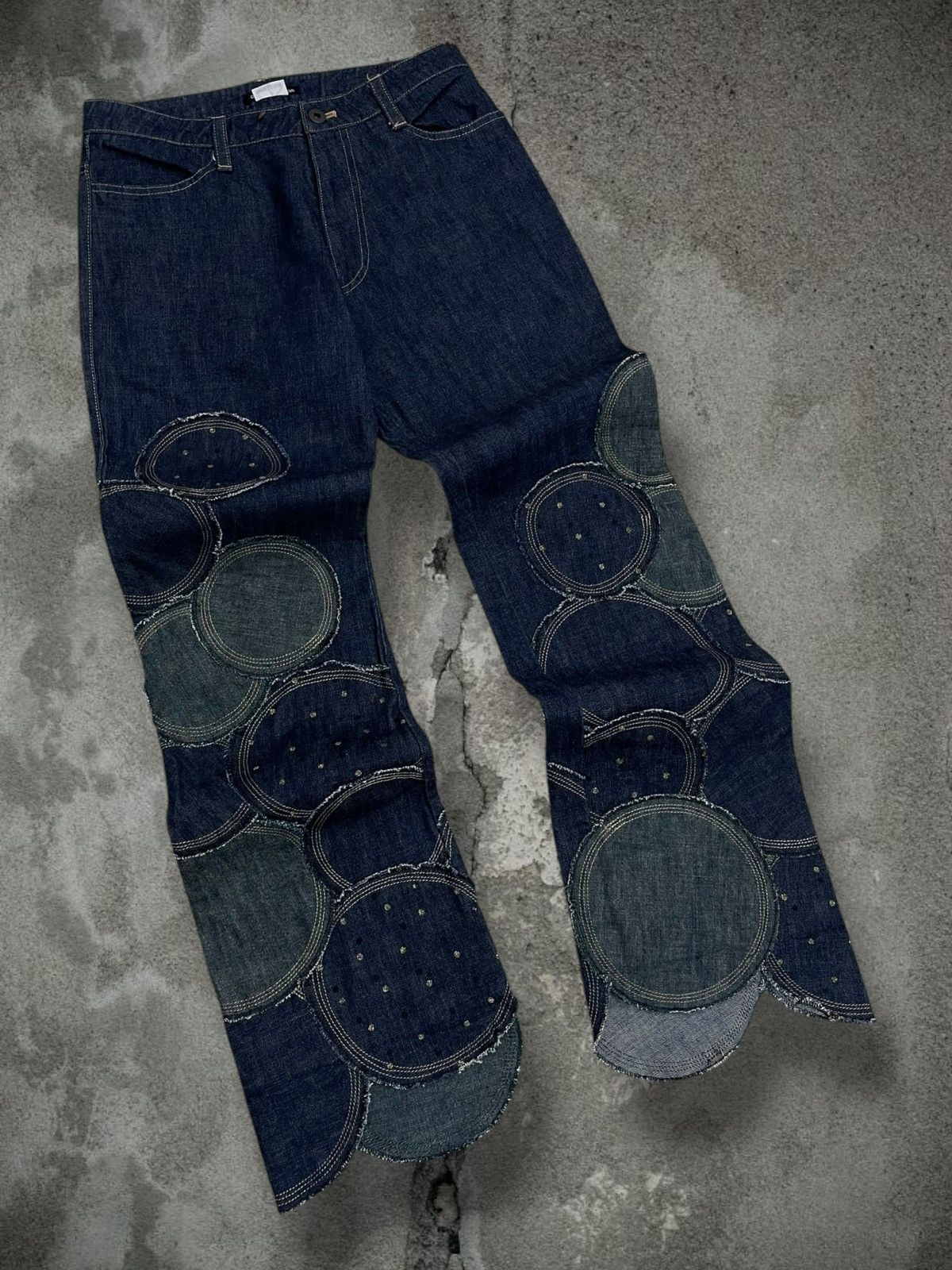 Tornado Mart Vintage Rare Japan Designer Garde Collective Art Patch Denim Size US 28 / EU 44 - 2 Thumbnail