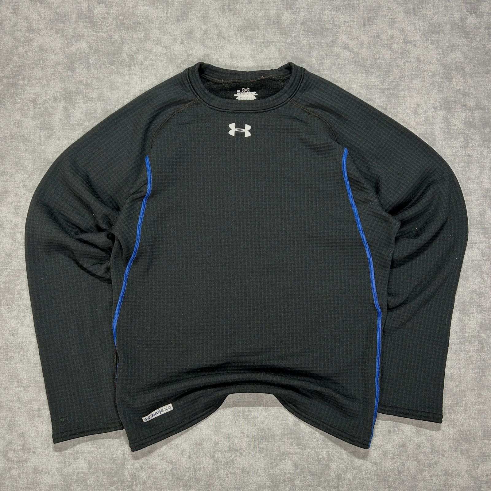 Under Armour Under Armour Base 3.0 black grid fleece long sleeve mens M Size US M / EU 48-50 / 2 - 1 Thumbnail