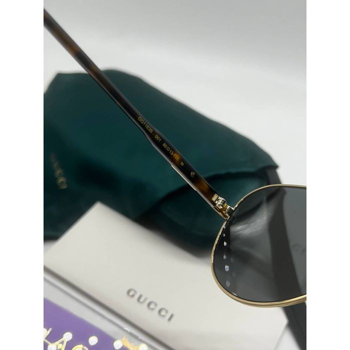 Gucci NEW Gucci GG1163S Gold Aviator Sunglasses | Grailed