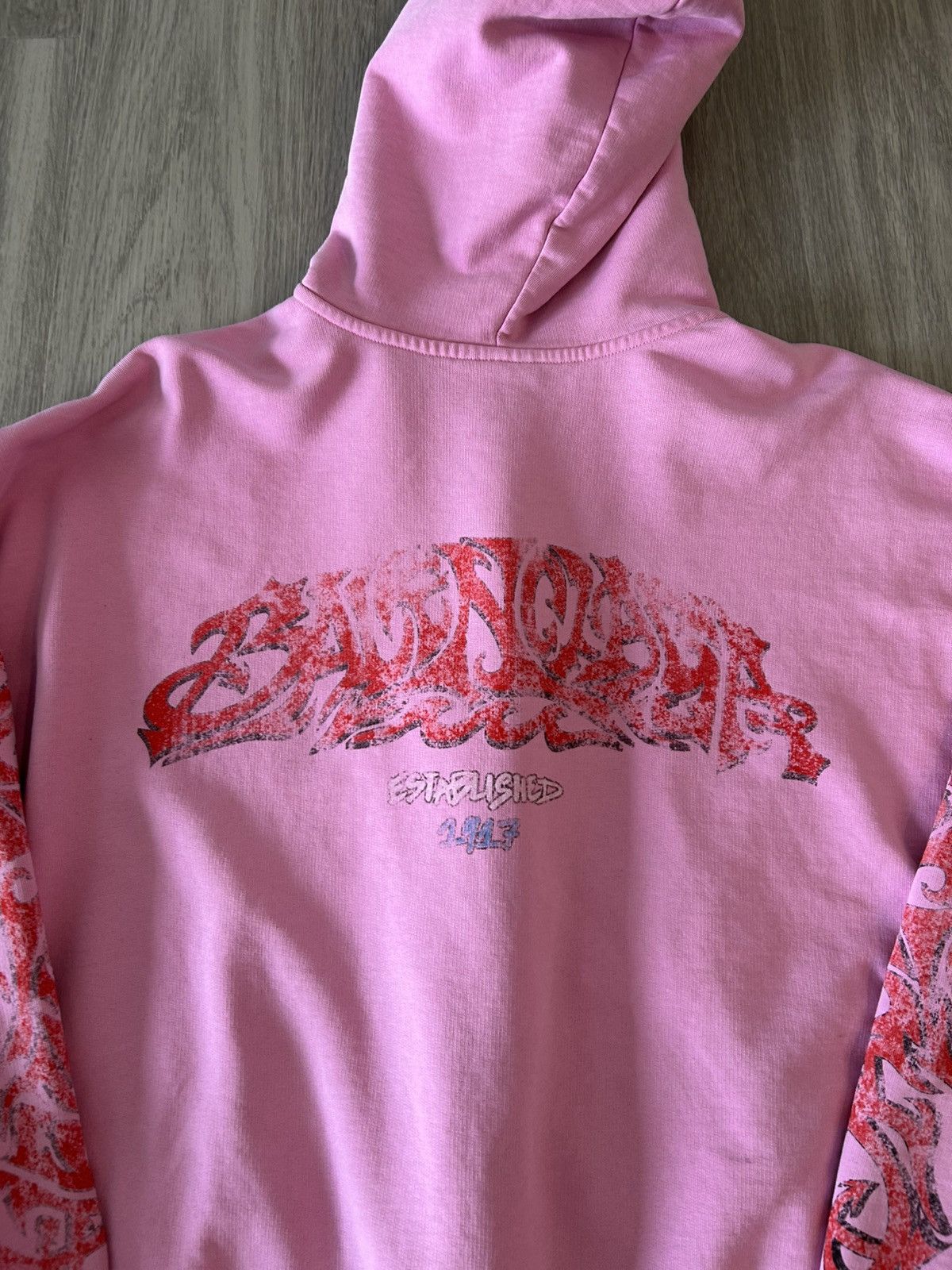 Balenciaga Balenciaga Pink Offshore Zip Up Hoodie Size Small Size US S / EU 44-46 / 1 - 7 Thumbnail