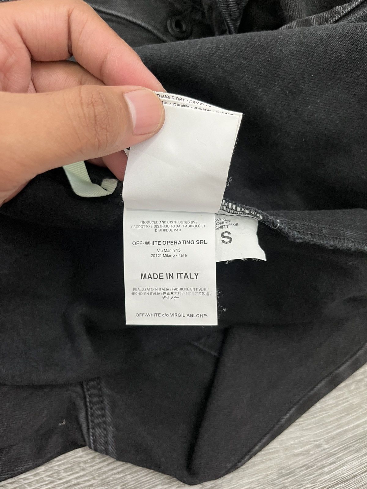 Off-White Off-White Virgin Abloh Black Impressionism Print DenimJacket Size US S / EU 44-46 / 1 - 11 Thumbnail