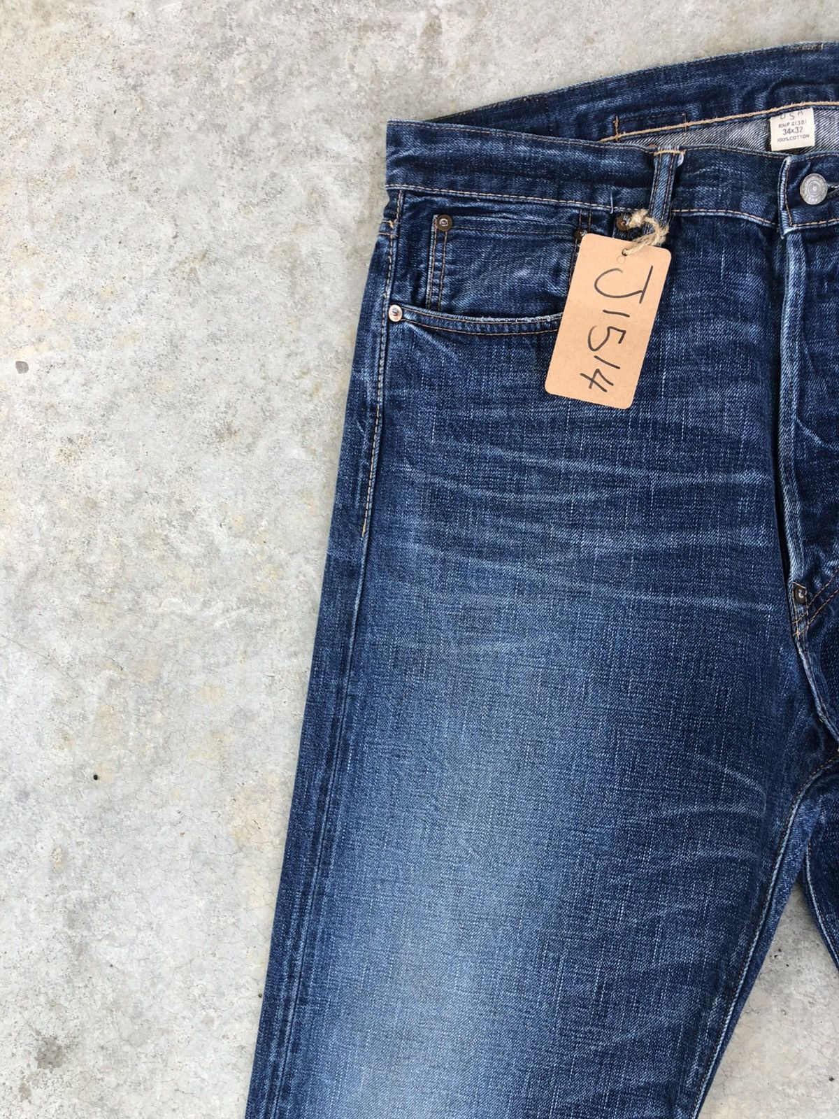 RRL Ralph Lauren Vintage Double RL 081 Selvedge Denim Buckle Back Distressed Size US 34 / EU 50 - 4 Thumbnail