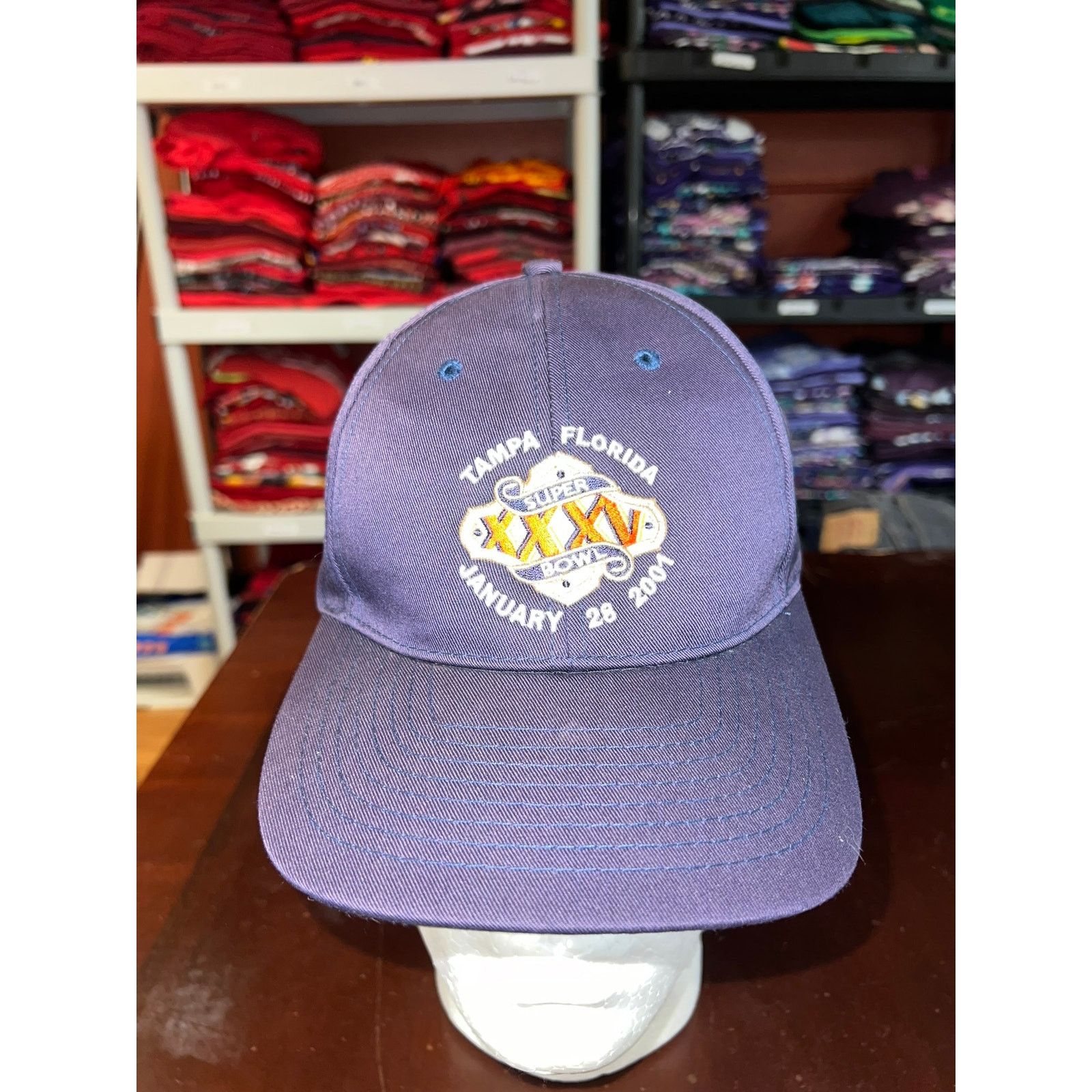 Logo Athletic Vintage Super Bowl Baltimore Ravens Hat SB 35 2001 Headwear Size ONE SIZE - 2 Thumbnail