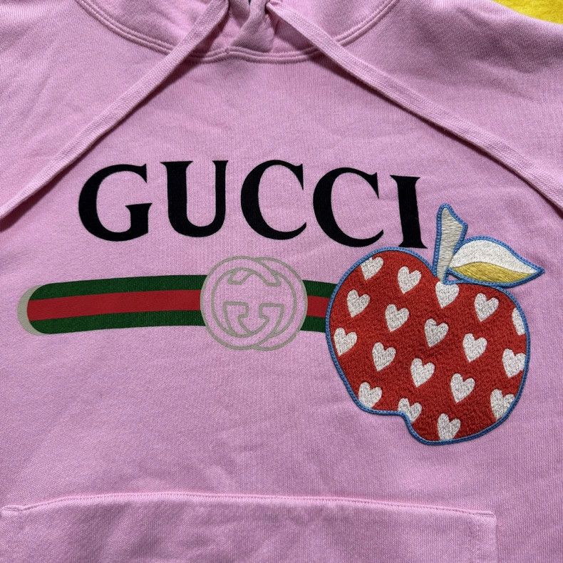 Gucci GucciPink letter cute pattern hooded long-sleeved pullover Size XS / US 0-2 / IT 36-38 - 3 Thumbnail