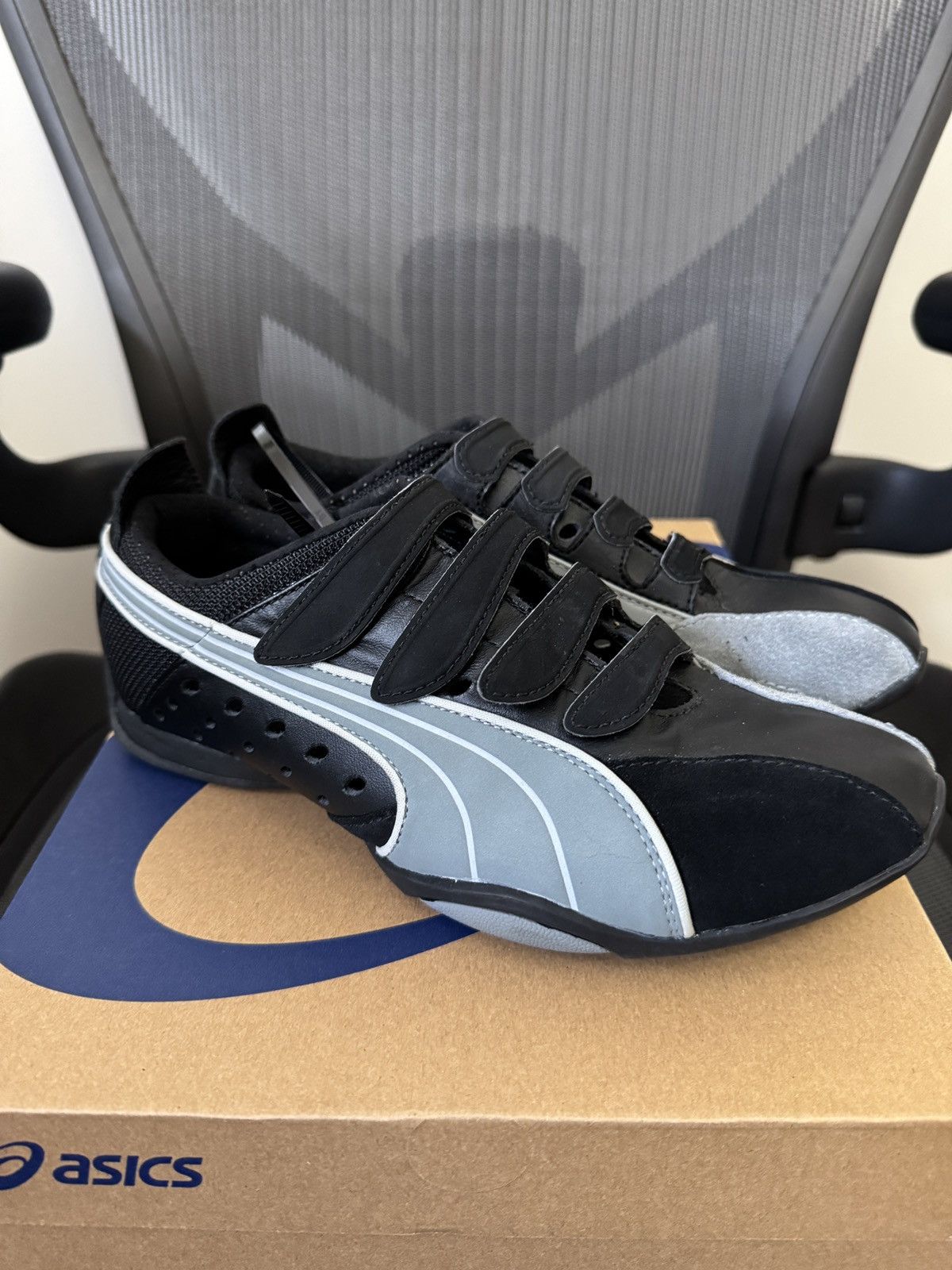 Puma Vintage Puma Y2K Velcro Black Grey Mostro Speedcat Sneakers Size US 5.5 / IT 35.5 - 3 Thumbnail