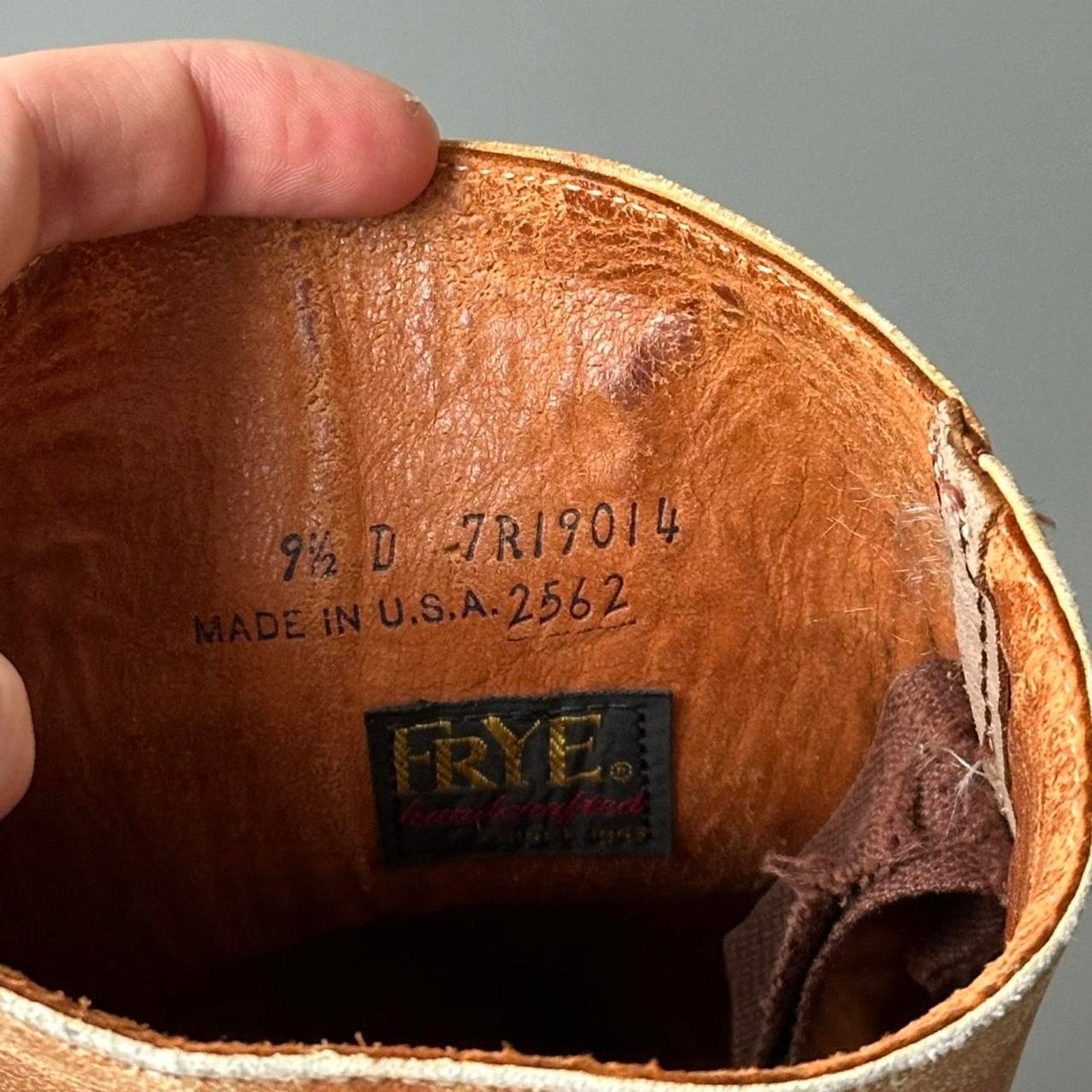 Frye × Vintage Vintage 60s 70s Frye Brown Mahogany Leather Campus Heel Boot Size US 9.5 / EU 42-43 - 5 Thumbnail