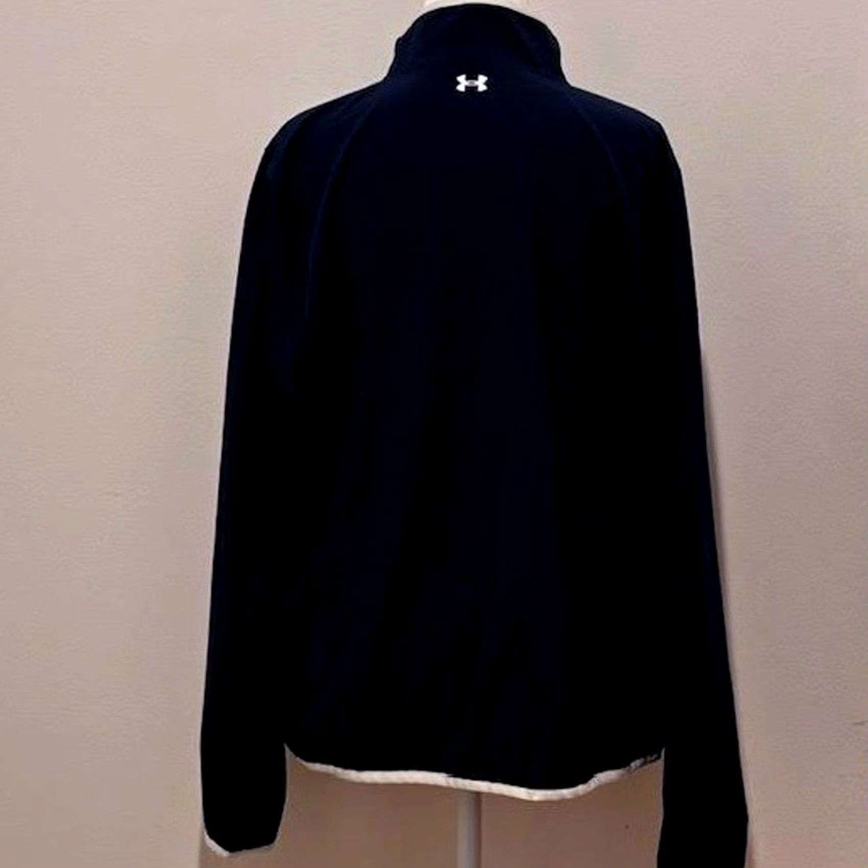 Under Armour Under Armour Womens L Storm Jacket Windbreaker Full Zip Navy & White Size L / US 10 / IT 46 - 4 Thumbnail