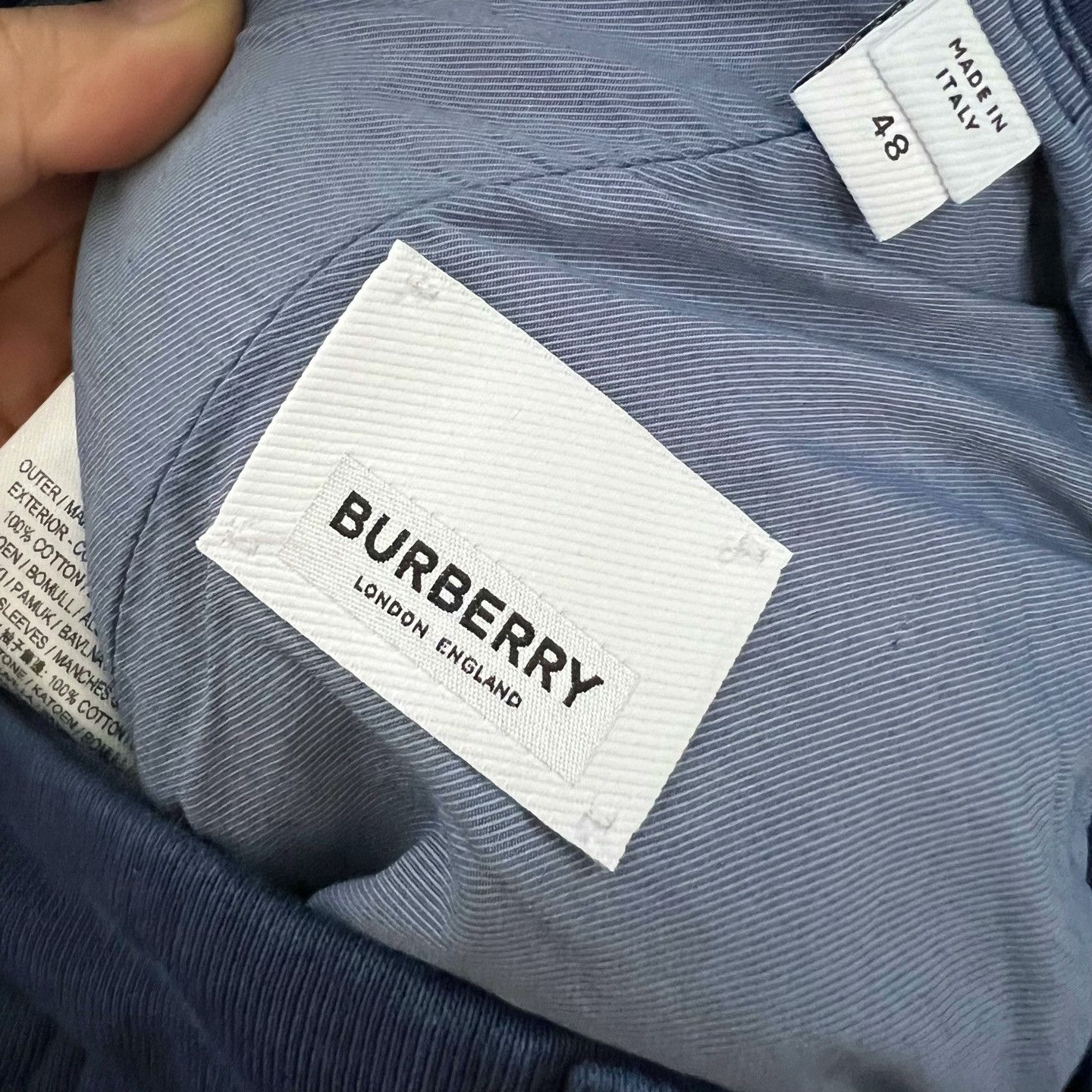 Burberry Burberry Navy High-Waist Straight-Leg Pants Size US 28 / EU 44 - 4 Thumbnail