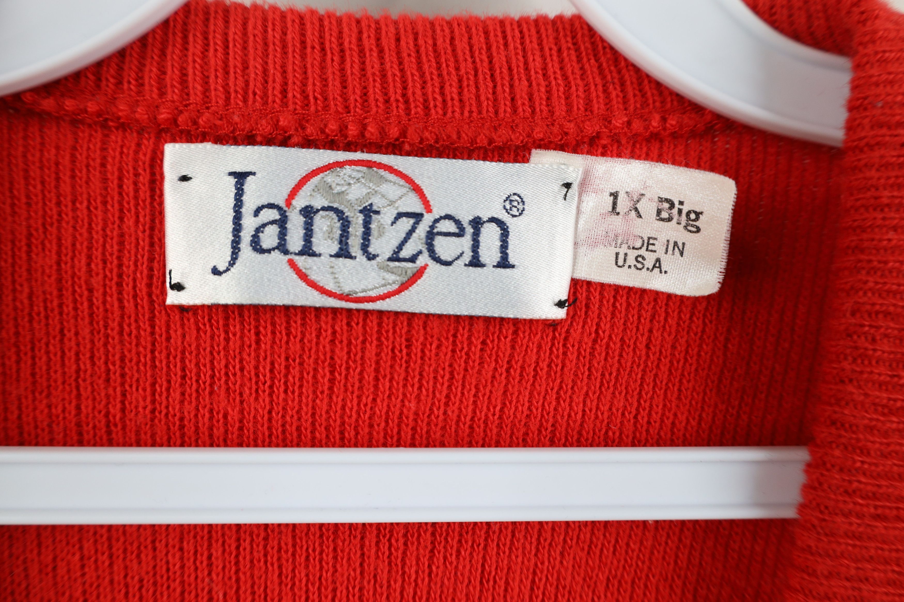 Vintage Vintage 70s Streetwear Knit V-Neck Sweater Vest Red USA Size US XL / EU 56 / 4 - 5 Thumbnail