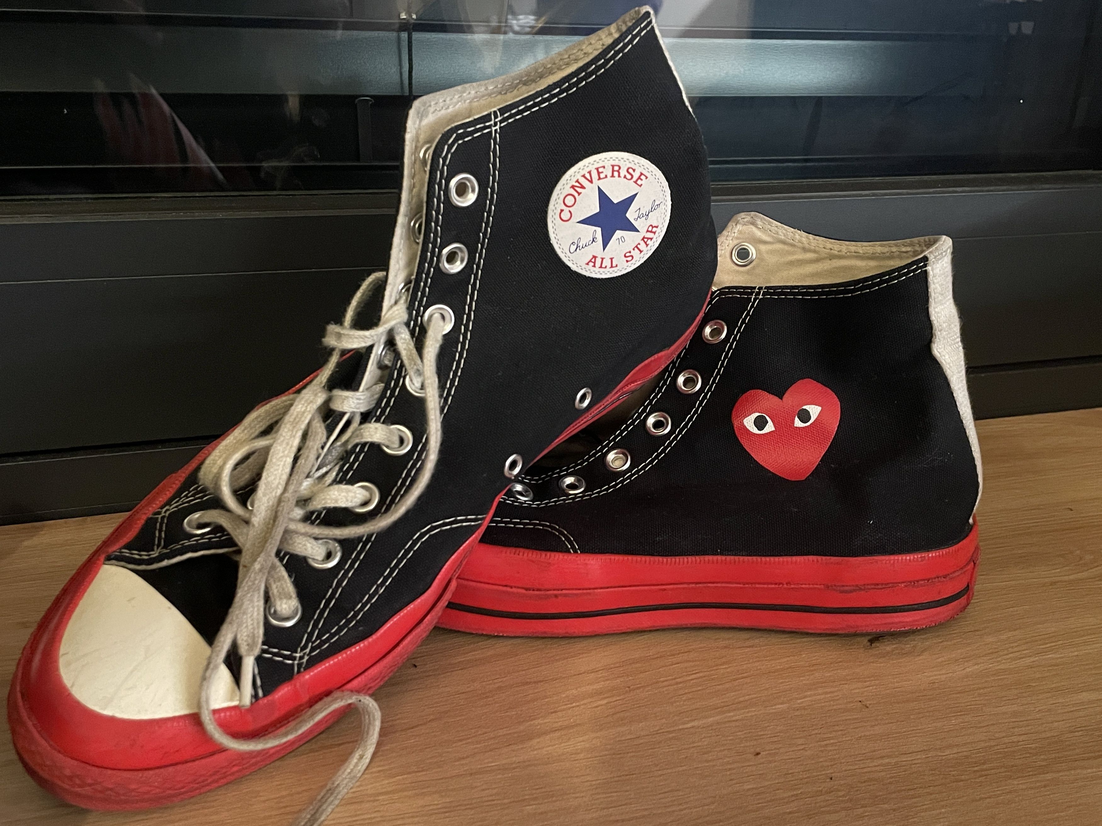 Converse Converse x Comme de Garcons red sneaker Size US 12 / EU 45 - 3 Thumbnail