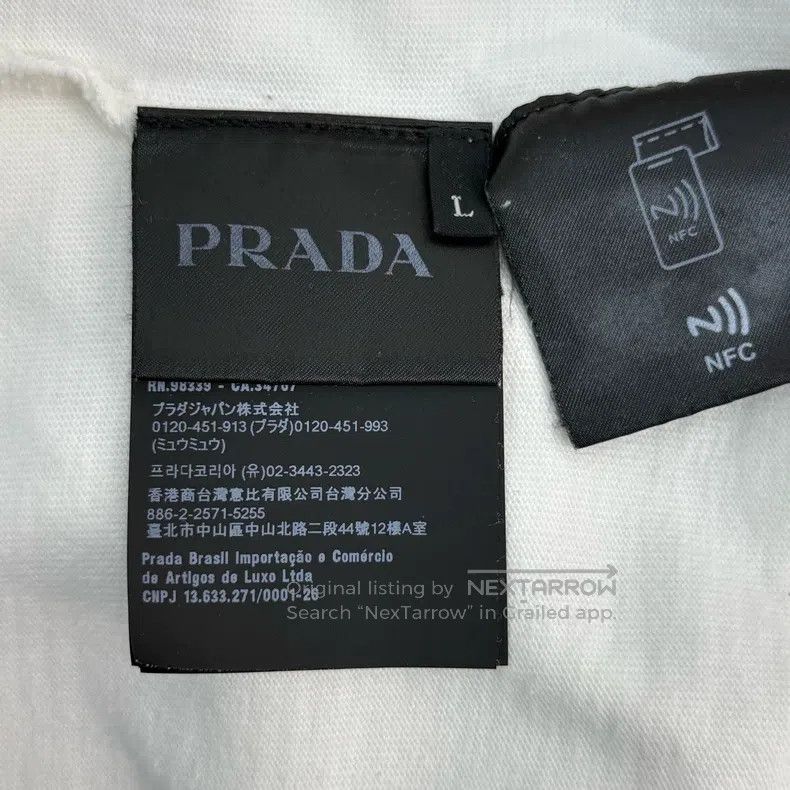 Prada Prada White metal triangle short-sleeved T-shirt Size US L / EU 52-54 / 3 - 6 Thumbnail