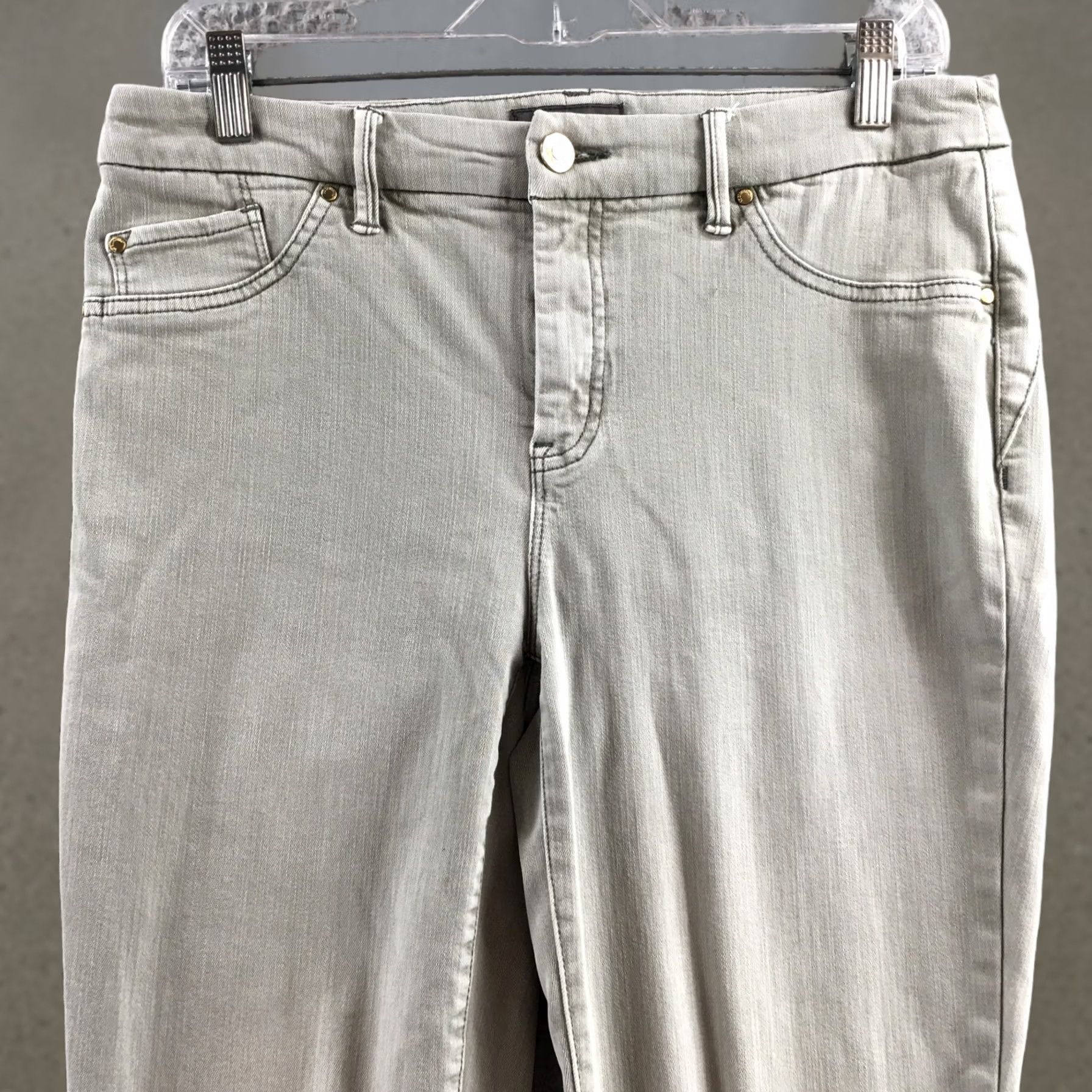Vintage Chico's Skinny Jeans Women 0.5 Gray Mid Rise Zip Fly Stretch Denim Slim Fit Jeans Menus? Size 25" / US 0 / IT 36 - 1 Thumbnail