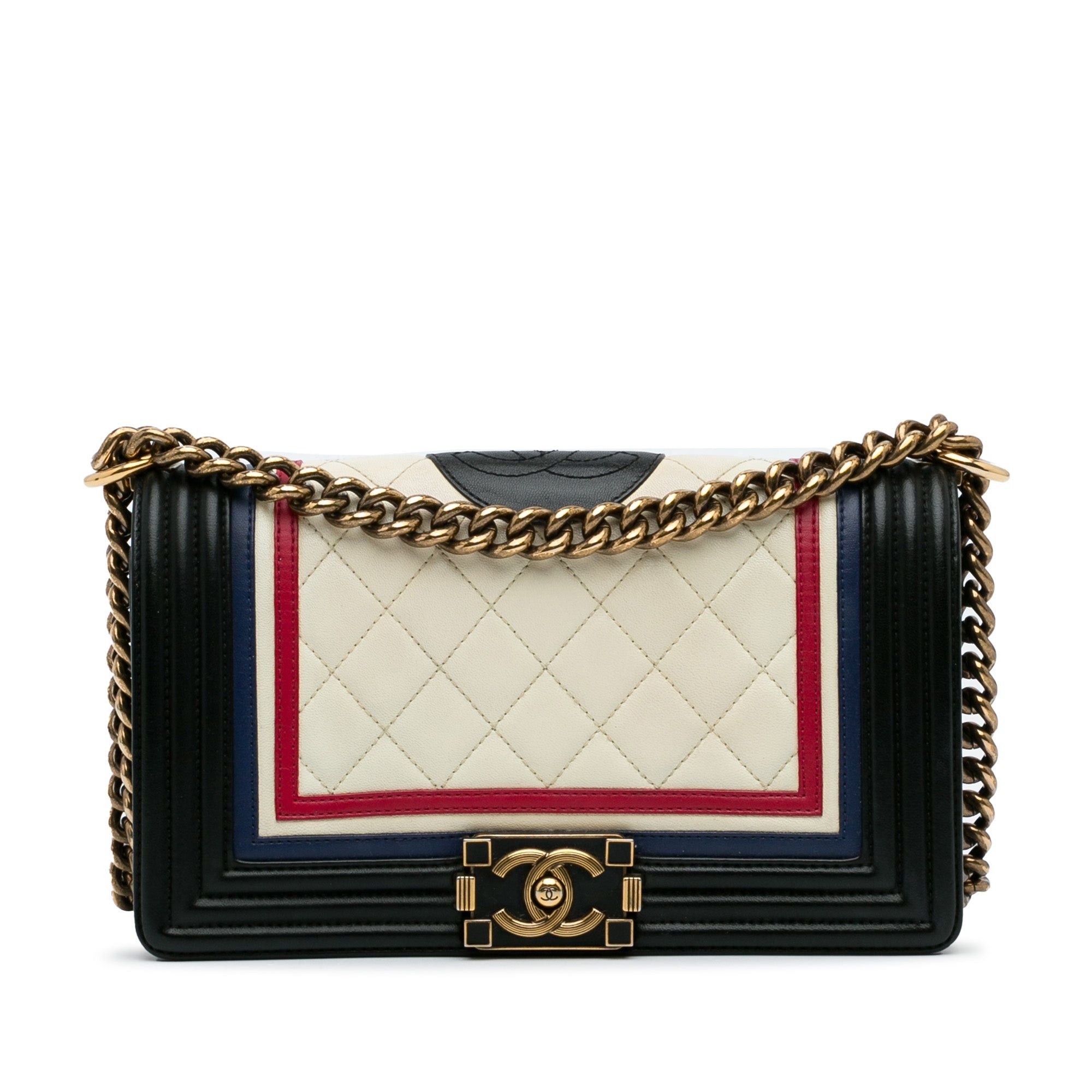 Chanel Chanel Crest-Embellished Medium Boy Bag White Size ONE SIZE - 1 Thumbnail