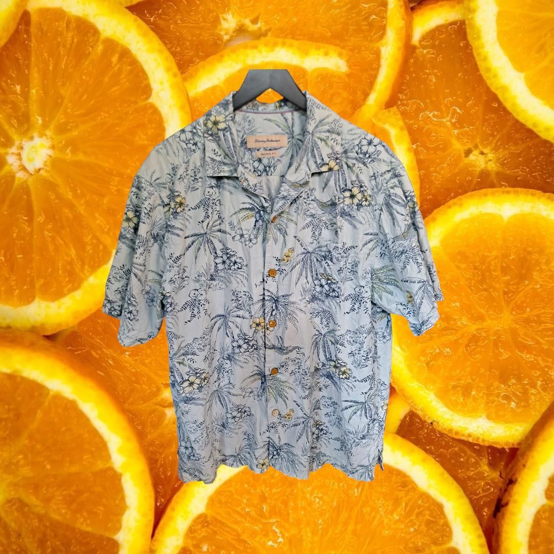 Tommy Bahama Tommy Bahama Original Fit 100% Silk Hawaiian Shirt Size US XL / EU 56 / 4 - 1 Thumbnail