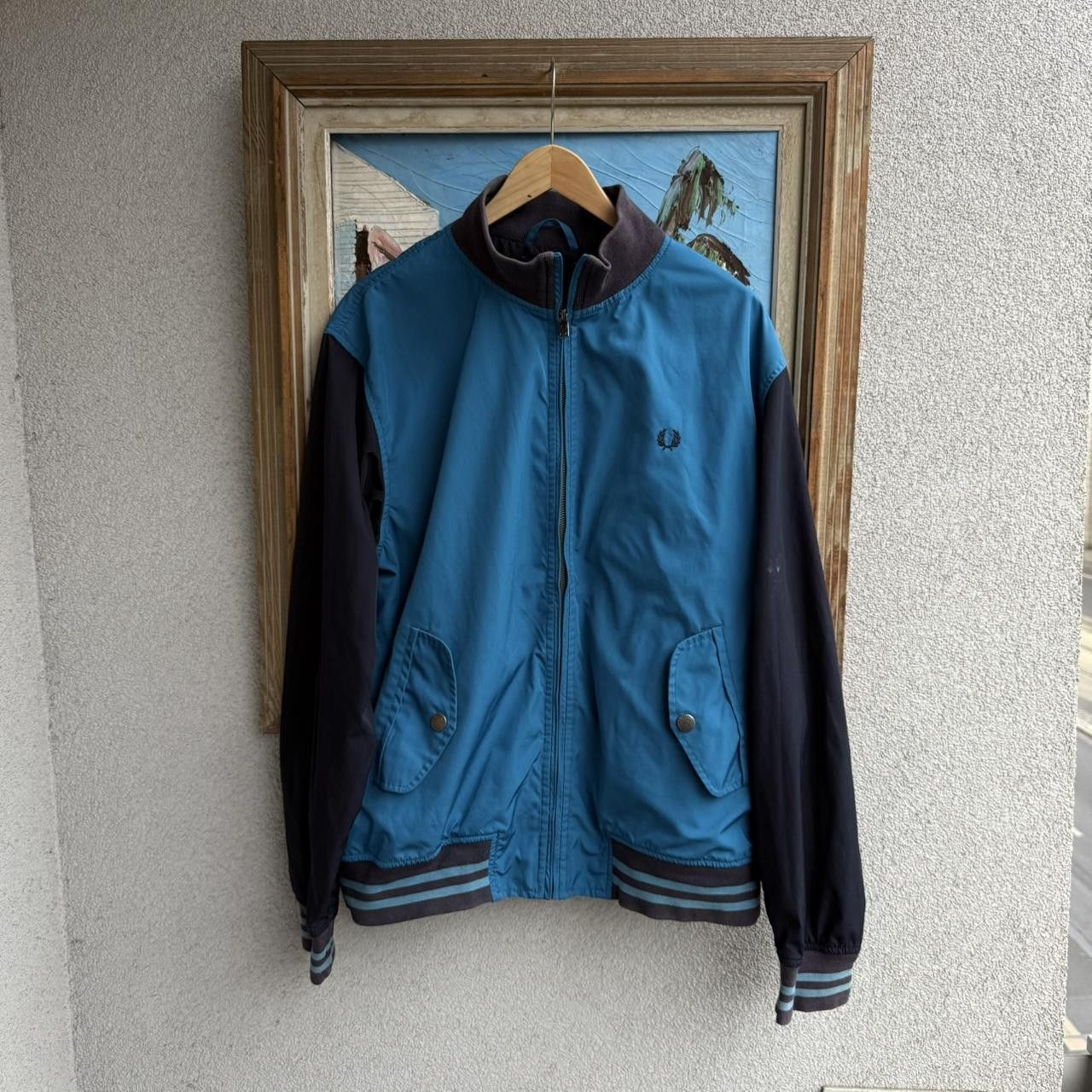 Fred Perry Fred Perry Black Blue Bomber Jacket Casual Size US M / EU 48-50 / 2 - 7 Thumbnail