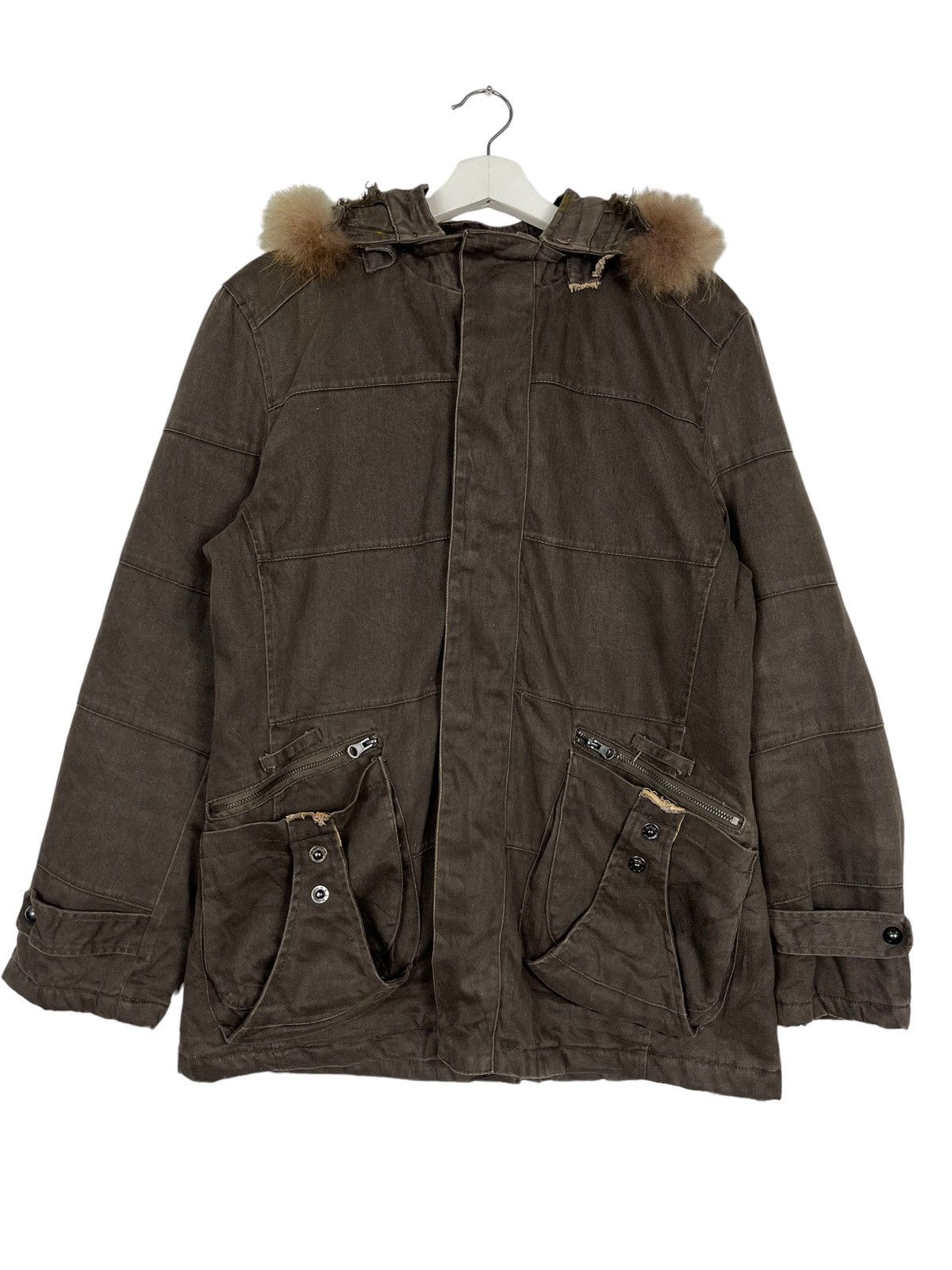 Hysteric Glamour 🔥 IN THE ATTIC FAUX FUR HOODIES UTILITY CARGO JACKET Size US M / EU 48-50 / 2 - 2 Thumbnail