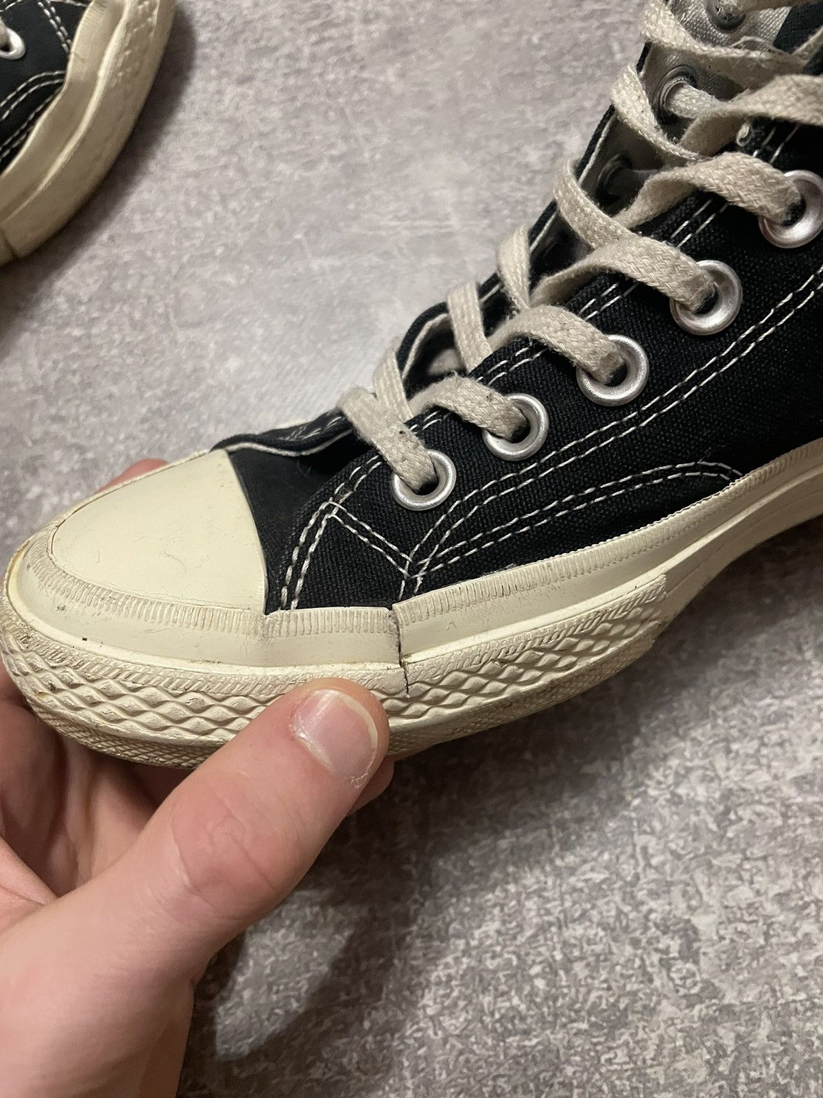 Comme des Garcons × Converse × Vintage Comme Des Garcons CDG PLAY X Converse Chuck Taylor High 39 Size US 6 / EU 39 - 16 Thumbnail
