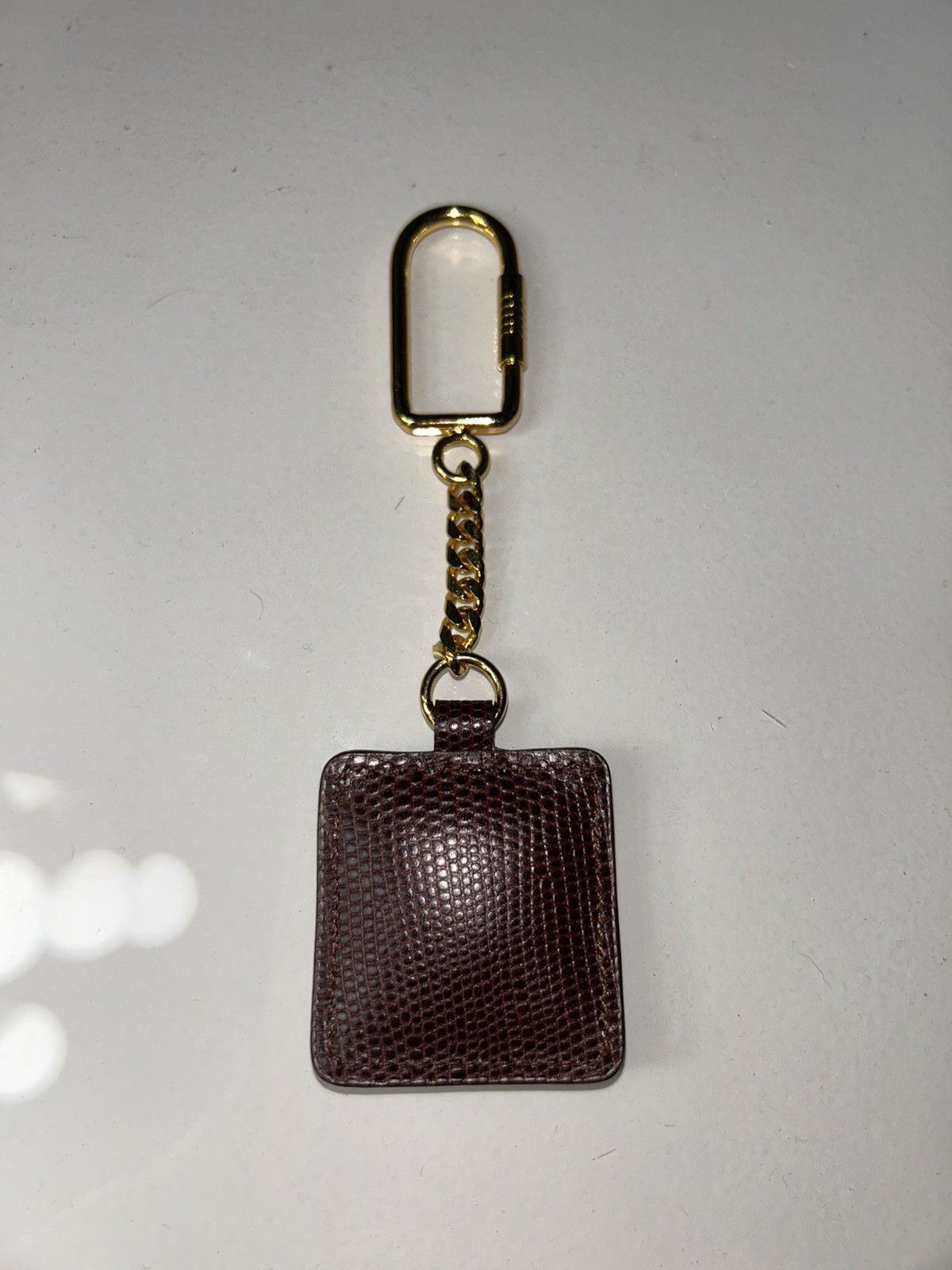 MCM MCM Brown Pebbled Leather Keychain Size ONE SIZE - 3 Thumbnail
