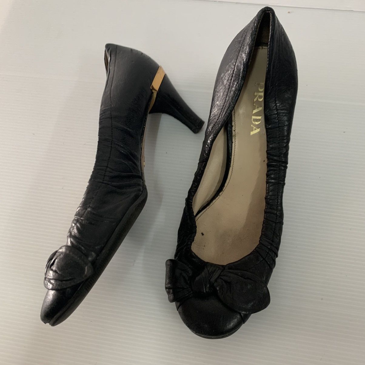 Prada Prada Leather Heels Size US 8 / IT 38 - 8 Thumbnail