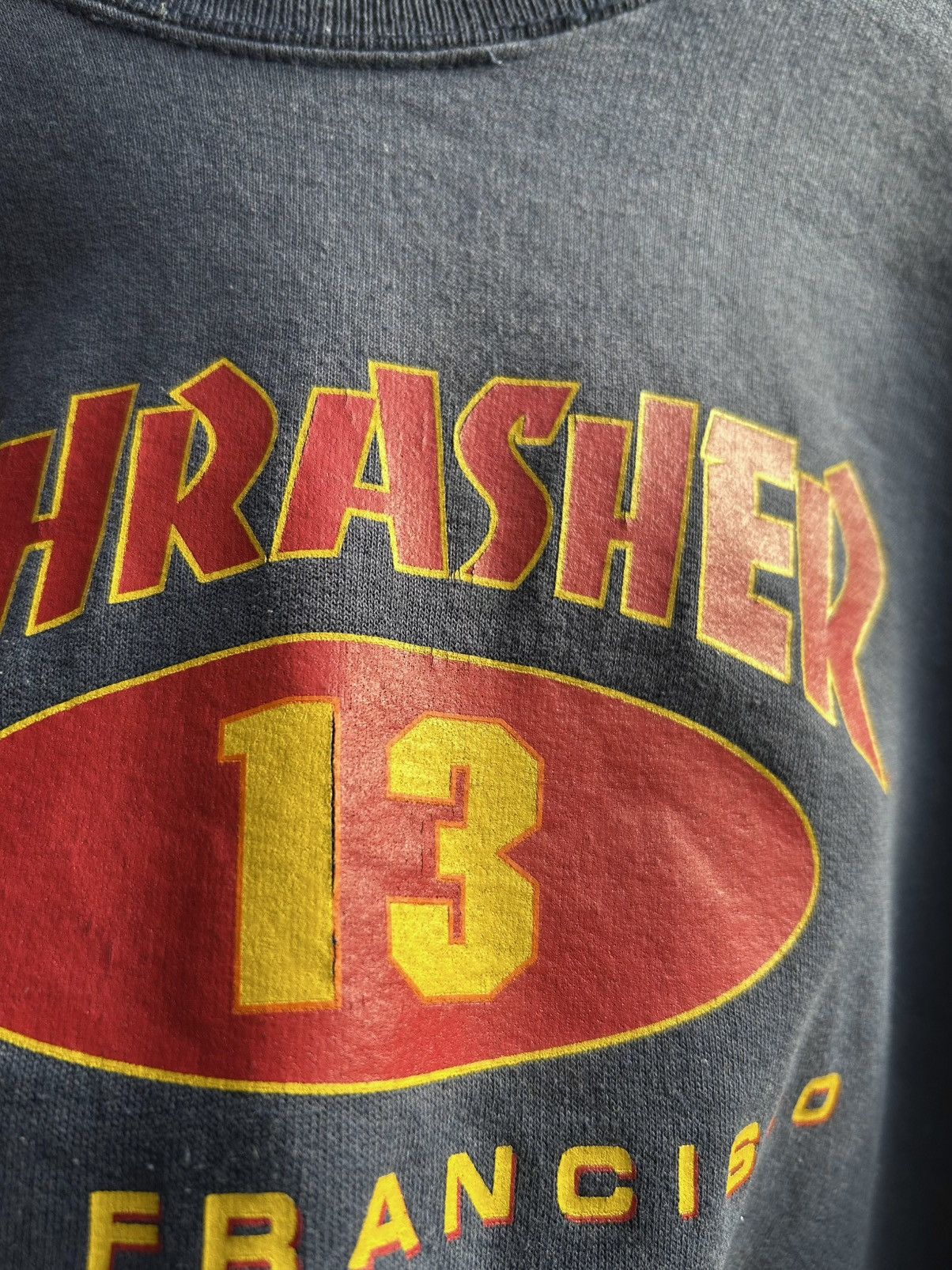 Thrasher 90’s Thrasher Magazine 13 San-Francisco Stained Sweatshirt Size US S / EU 44-46 / 1 - 5 Thumbnail